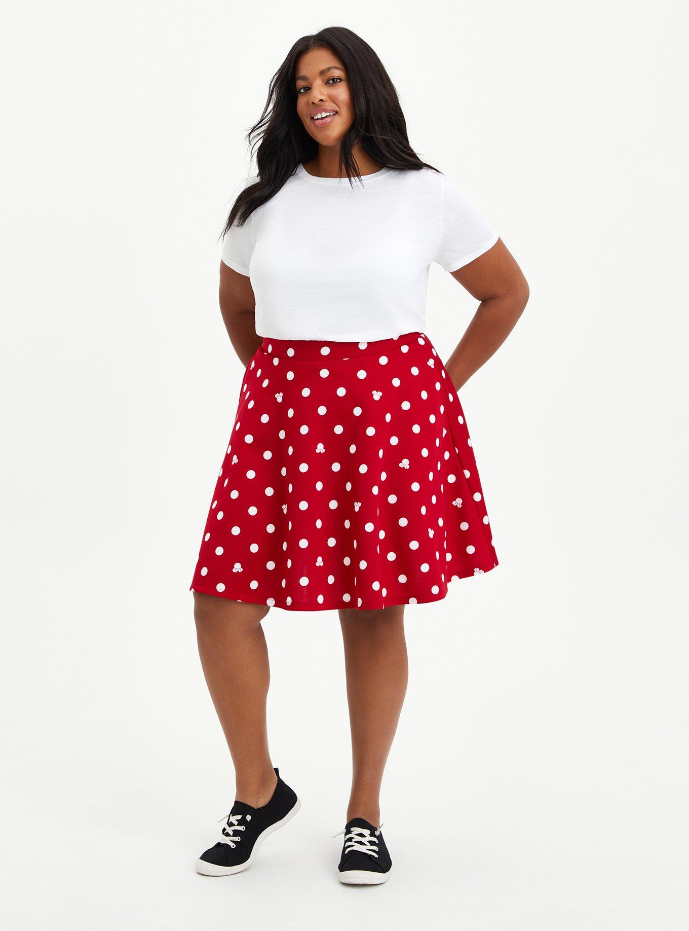 Plus size shop red skirt xl