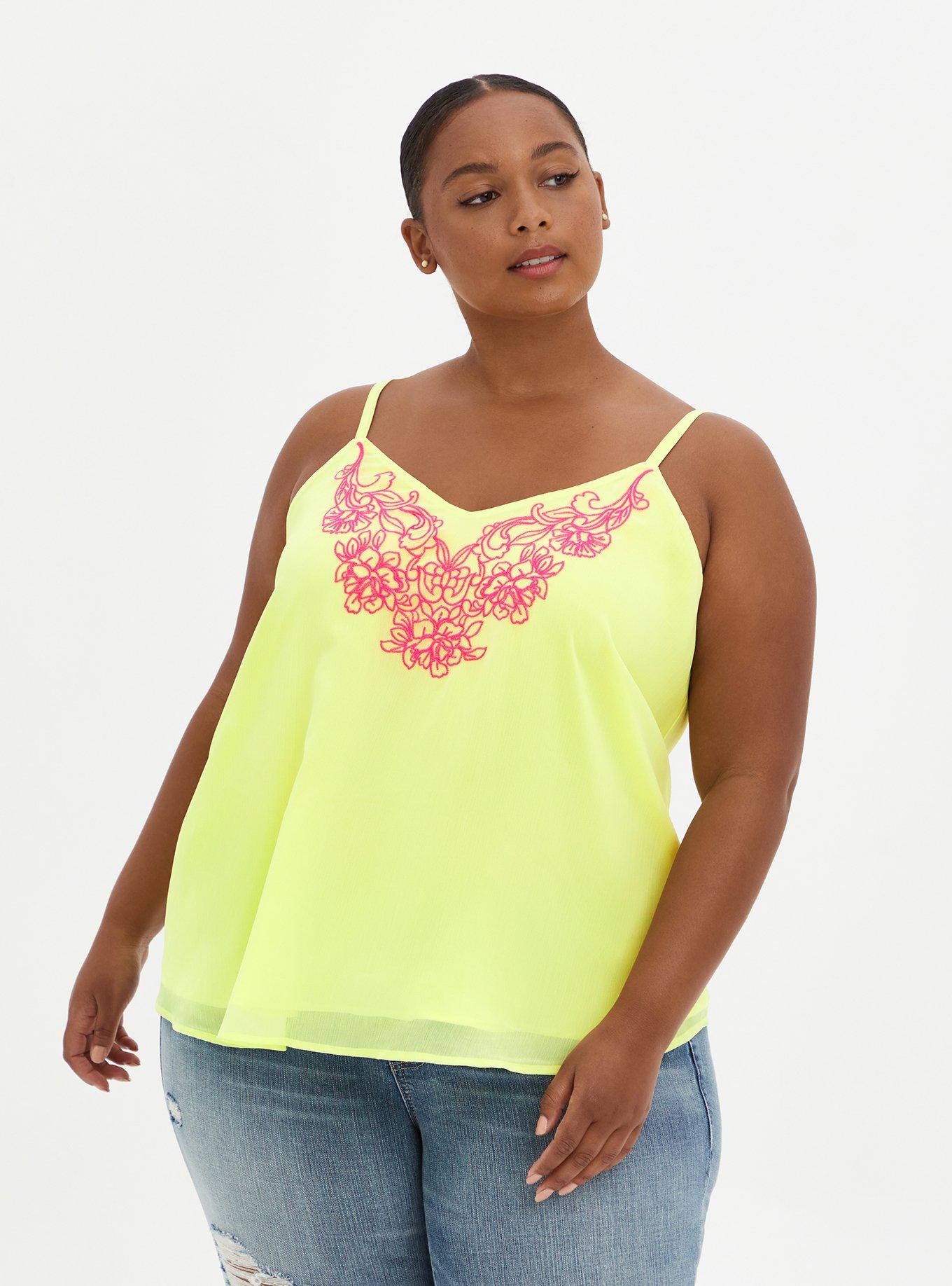 Plus Size - Sophie Chiffon Embroidered Swing Cami - Torrid
