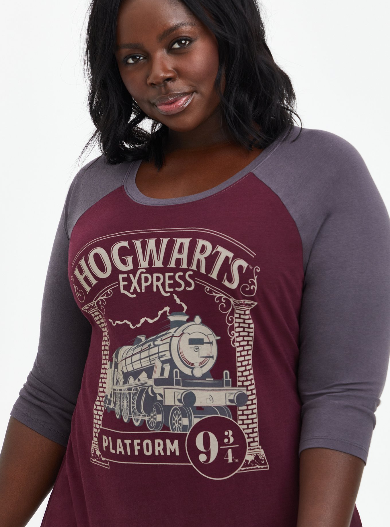 Plus Size - Harry Potter Hogwarts Express Train Raglan - Torrid