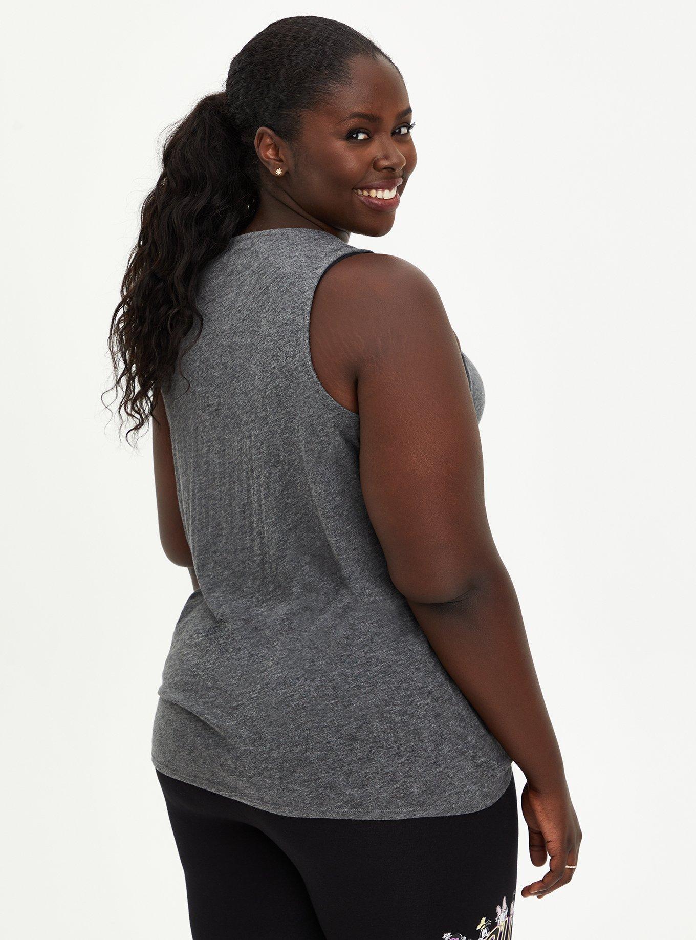 Disney Mickey & Friends Squad Side Tie Tank, HEATHER CHARCOAL, alternate