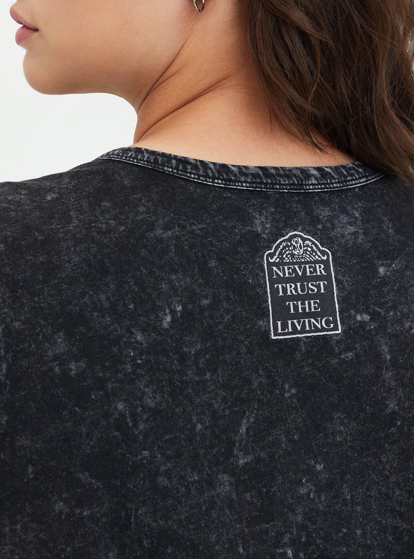 Beetlejuice Lace Up Top - Mineral Wash Black, DEEP BLACK, alternate