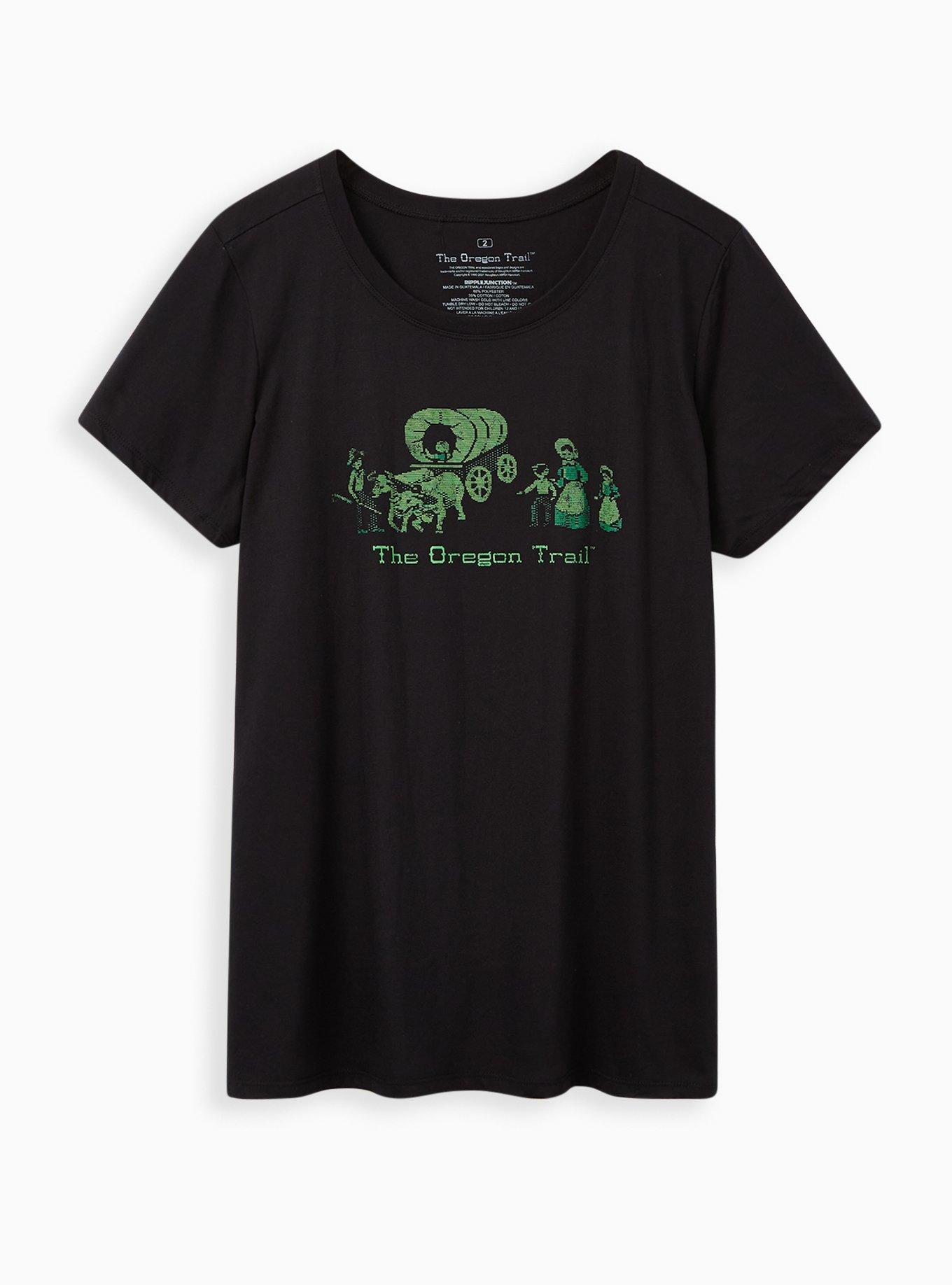Slim Fit Crew Tee - Oregon Trail Black, DEEP BLACK, hi-res