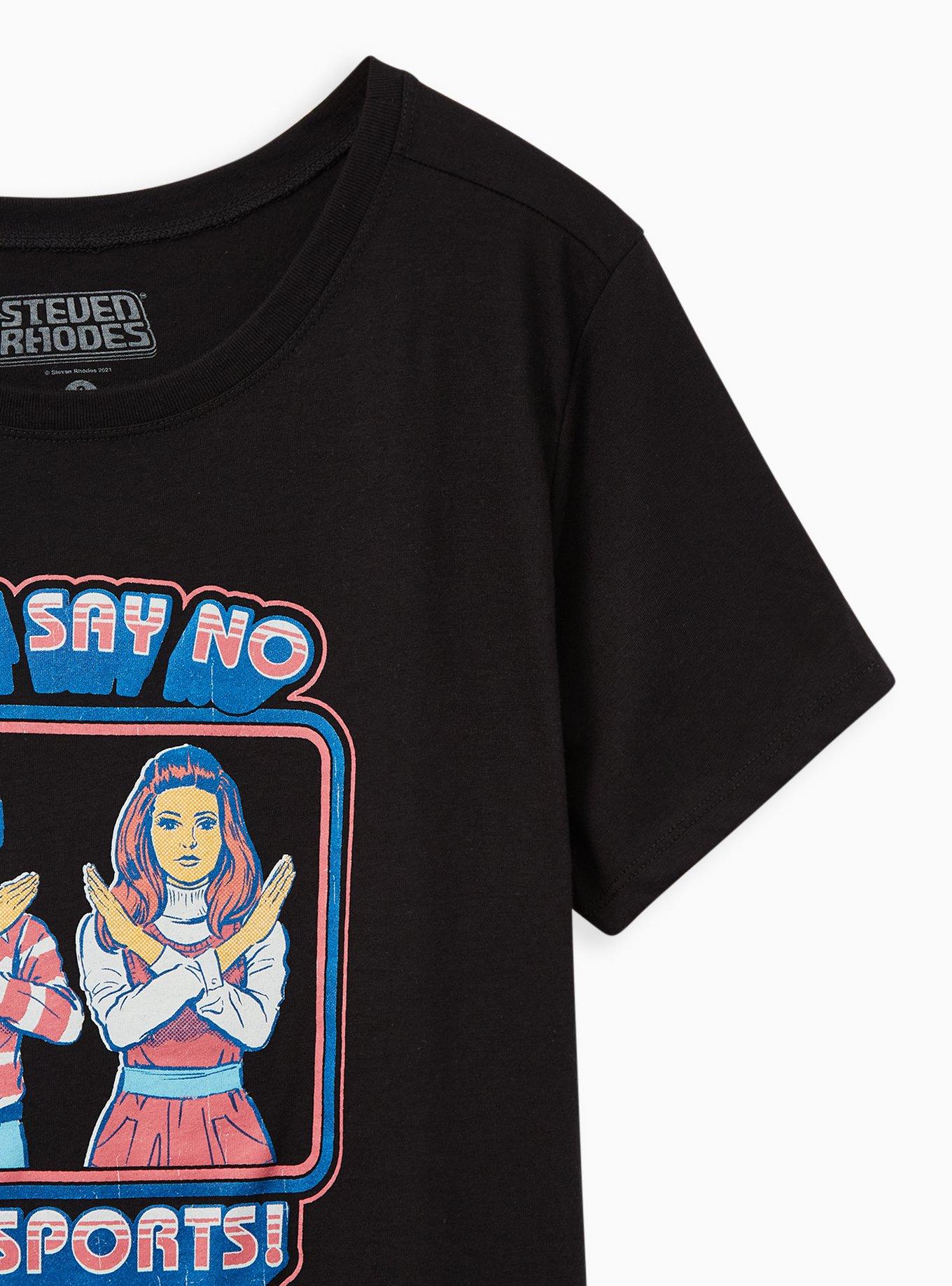 Plus Size Classic Fit Crew Tee - Steven Rhodes Black , DEEP BLACK, alternate