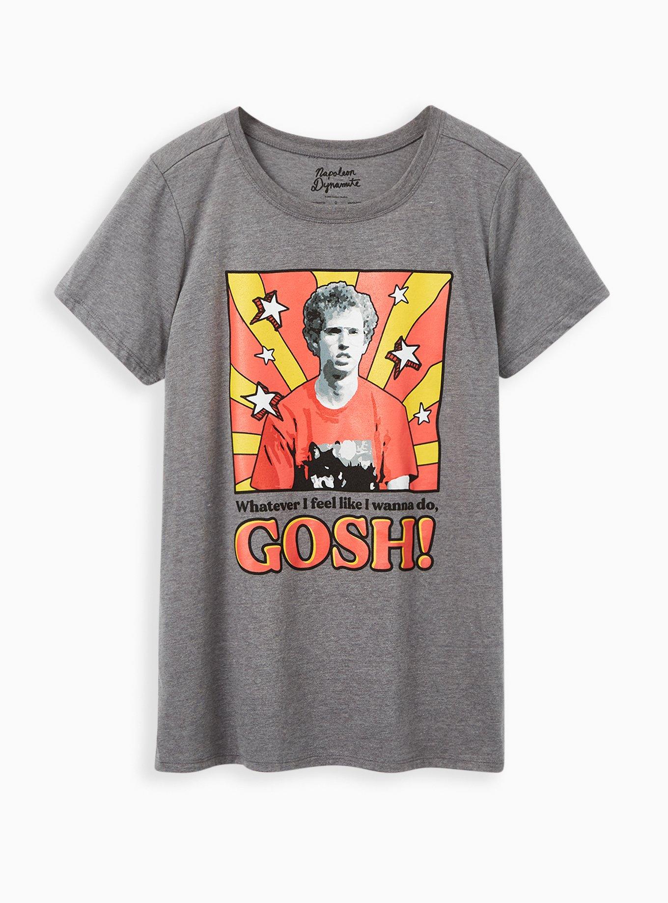 Slim Fit Crew Tee &ndash; Napoleon Dynamite Gosh! Grey, MEDIUM HEATHER GREY, hi-res