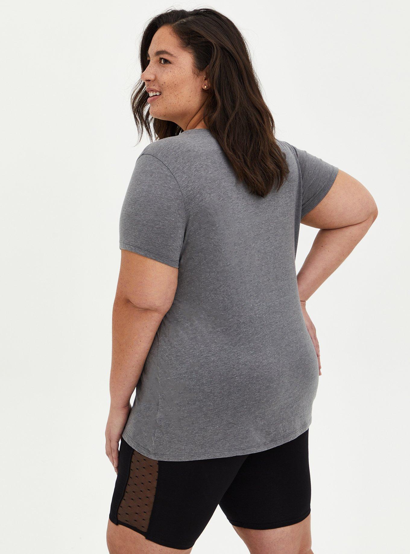 Plus Size Slim Fit Crew Tee &ndash; Bridesmaids Party Grey, MEDIUM HEATHER GREY, alternate