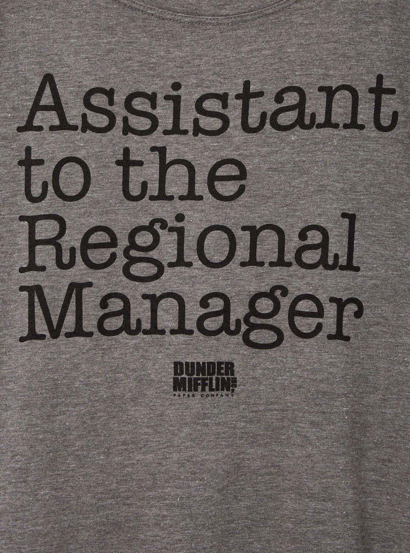 Plus Size Classic Fit Crew Tee &ndash; The Office Assistant To Regional Manager Grey, MEDIUM HEATHER GREY, alternate