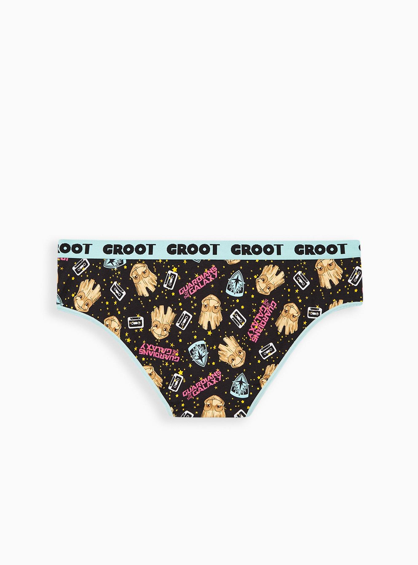 Plus Size Hipster Panty - Guardians Of The Galaxy Groot Cotton , MULTI, alternate
