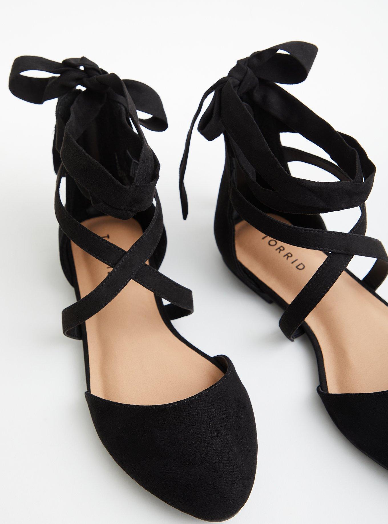 Flats with wrap around ankle store