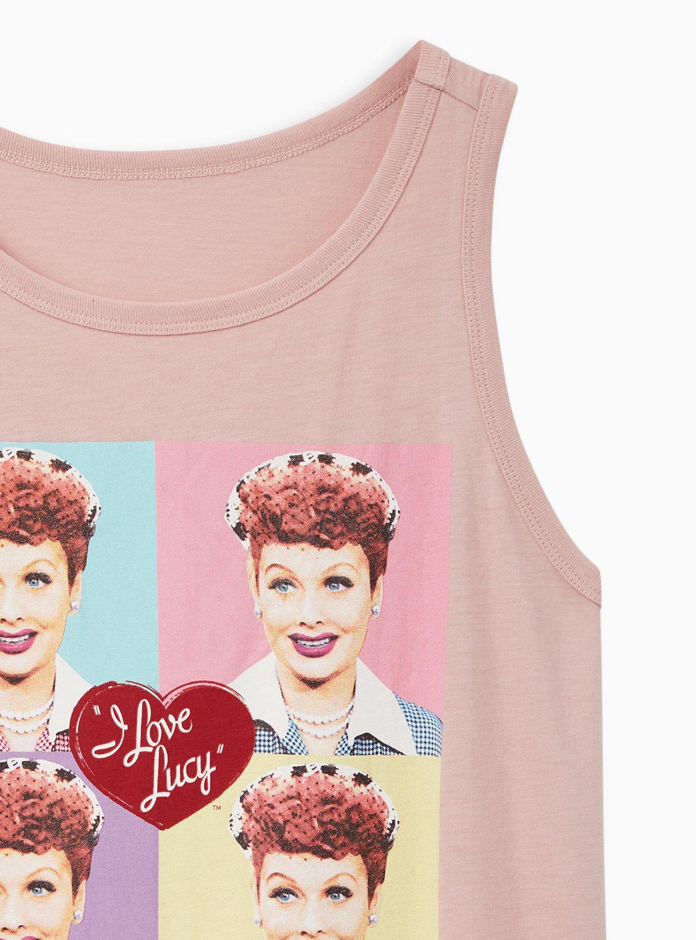 Classic Fit Crew Tank - I Love Lucy Pink, PINK, alternate