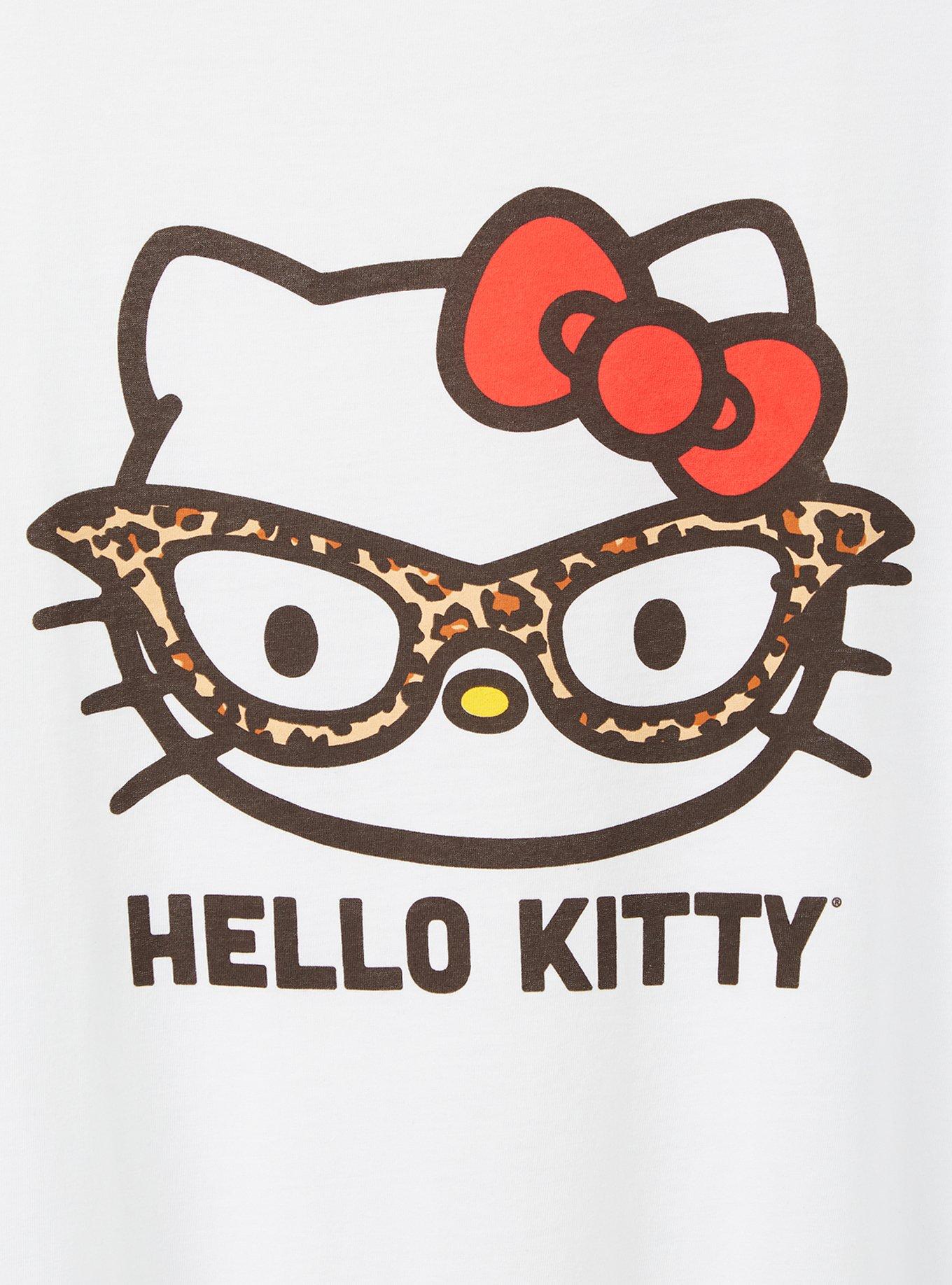 Classic Fit Crew Tank - Hello Kitty Glasses White , BRIGHT WHITE, alternate