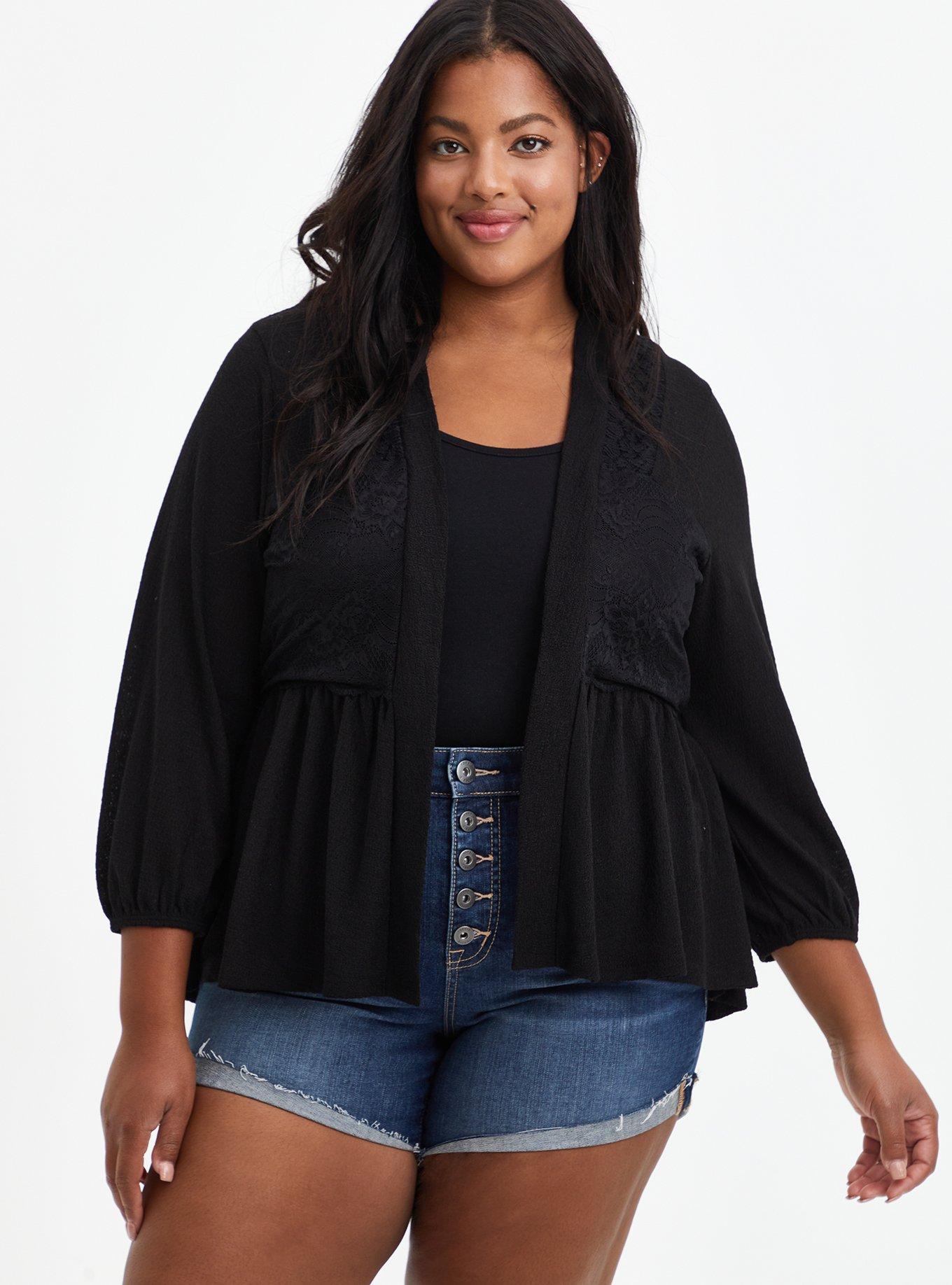 Black rayon cardigan best sale