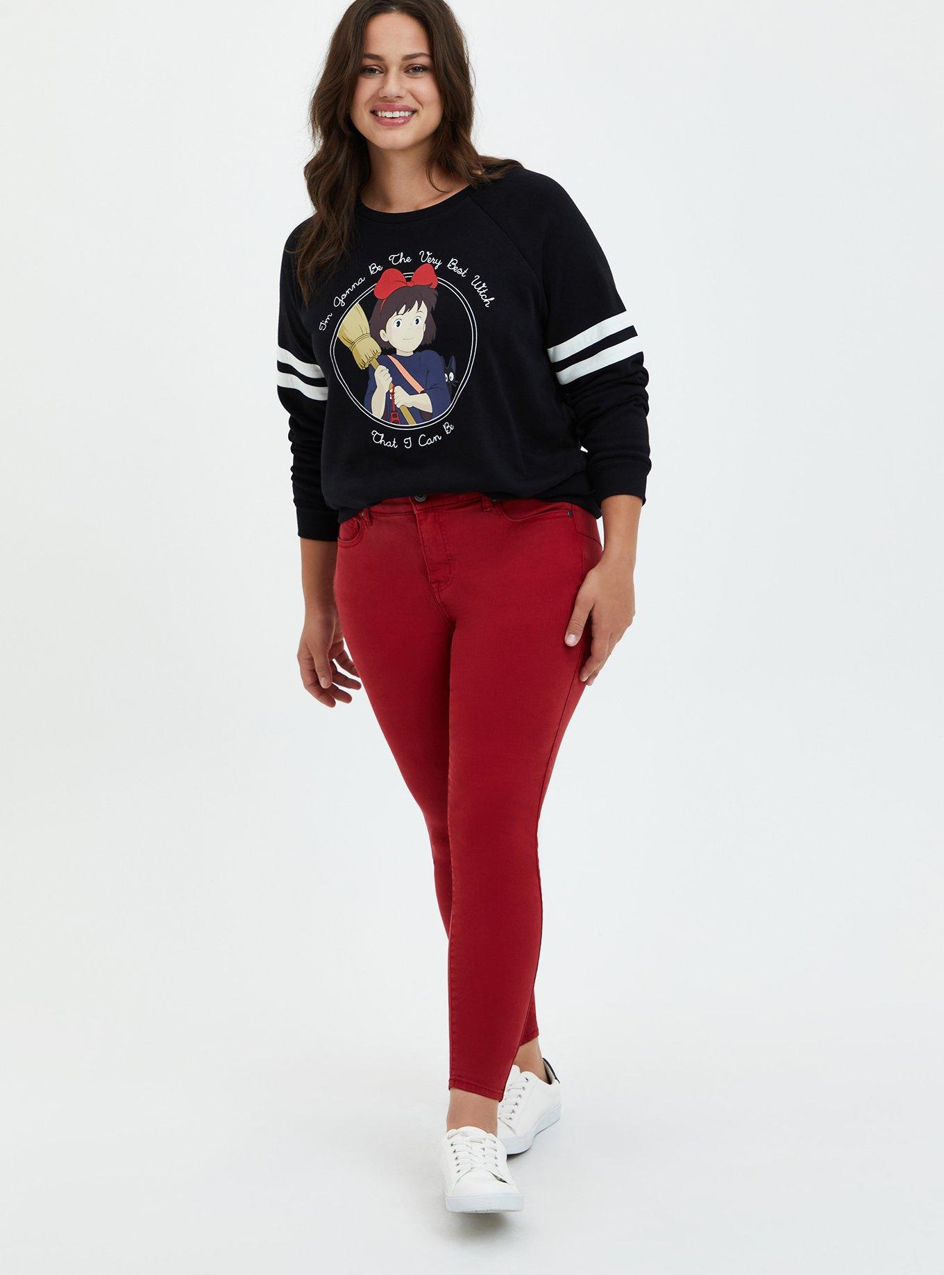 Her Universe Studio Ghibli Kiki's Delivery Service Varsity Sweatshirt - Fleece Black, DEEP BLACK, alternate