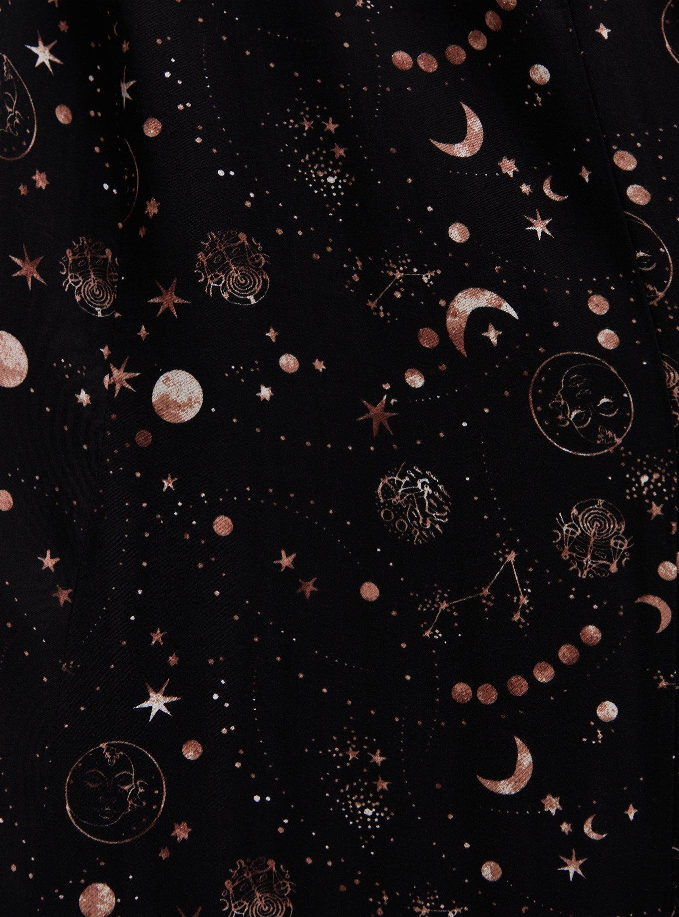 Trapeze Maxi Dress - Soft-Stretch Challis Star Black, BLACK STAR, alternate