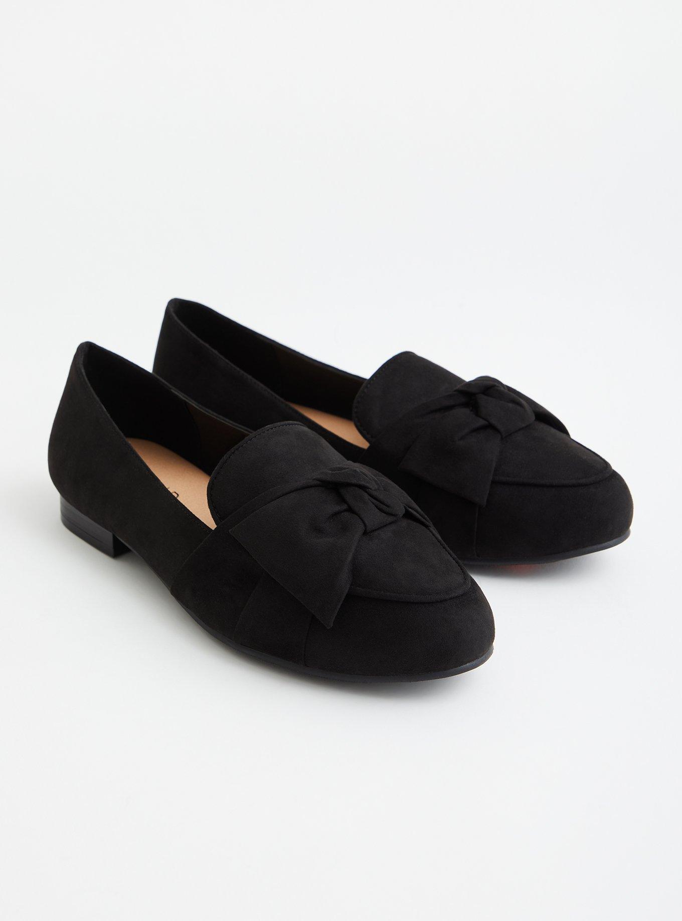 Black Faux Suede Loafer