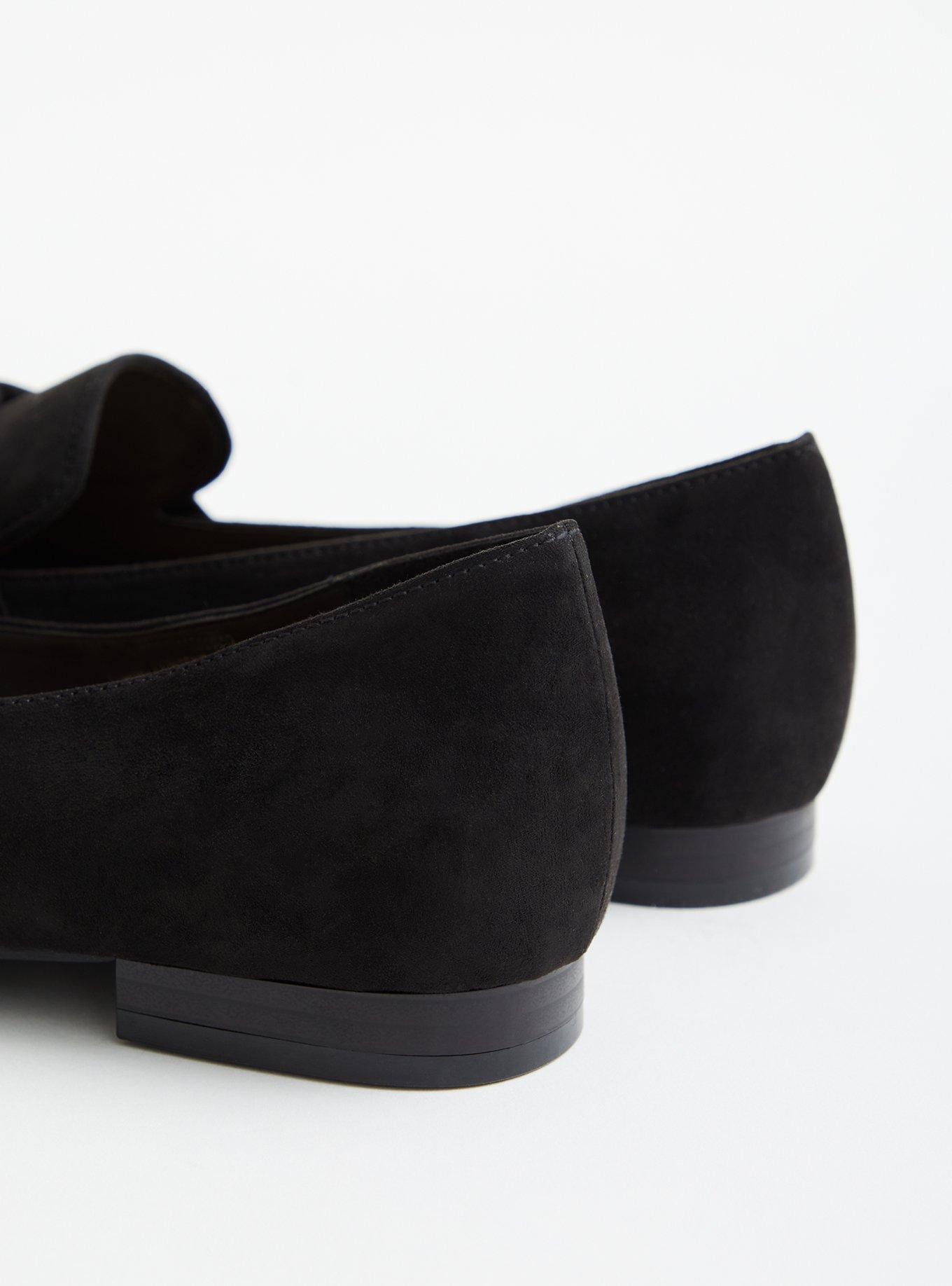 Black Faux Suede Loafer