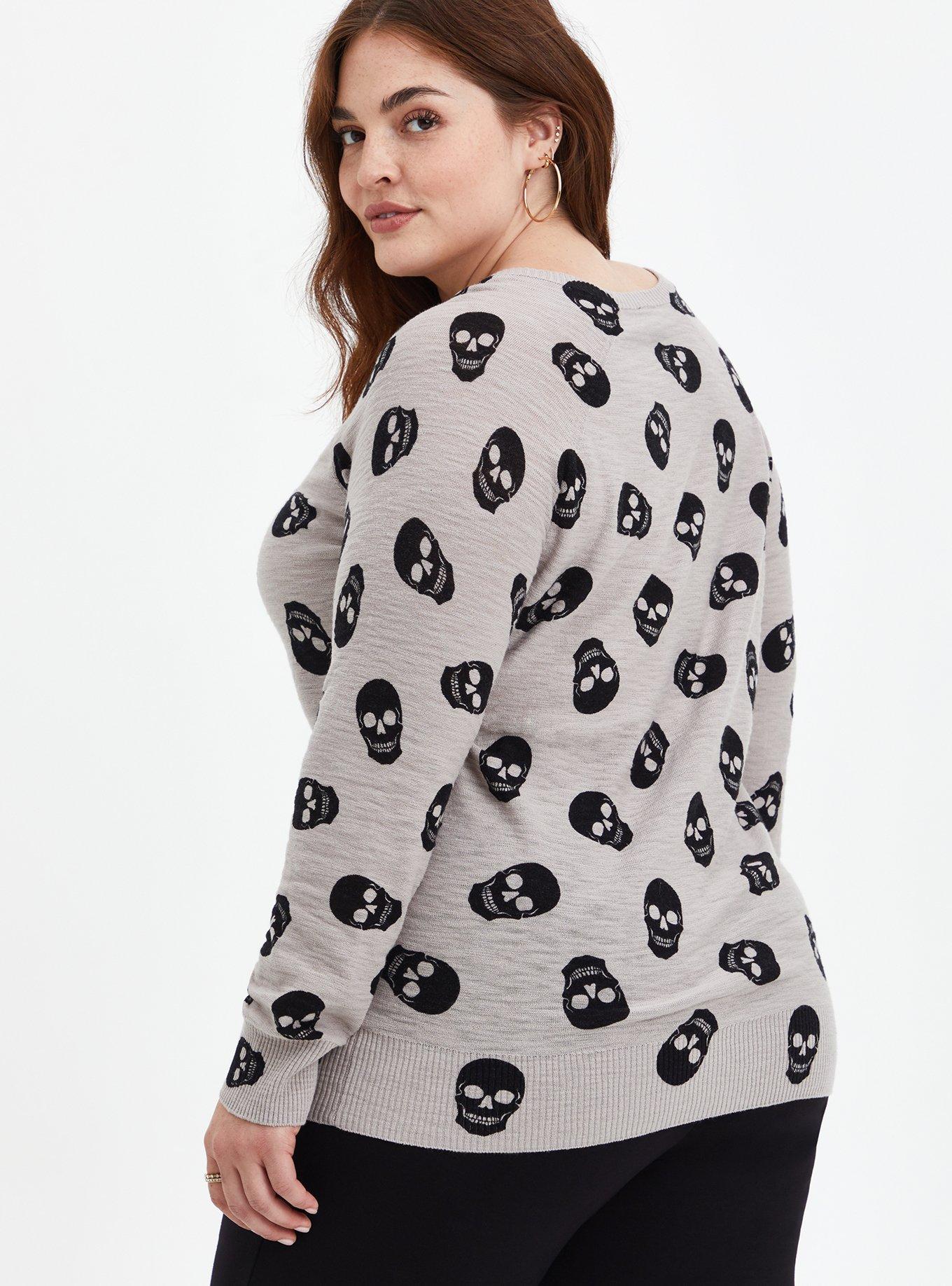 Plus size skull sweater best sale