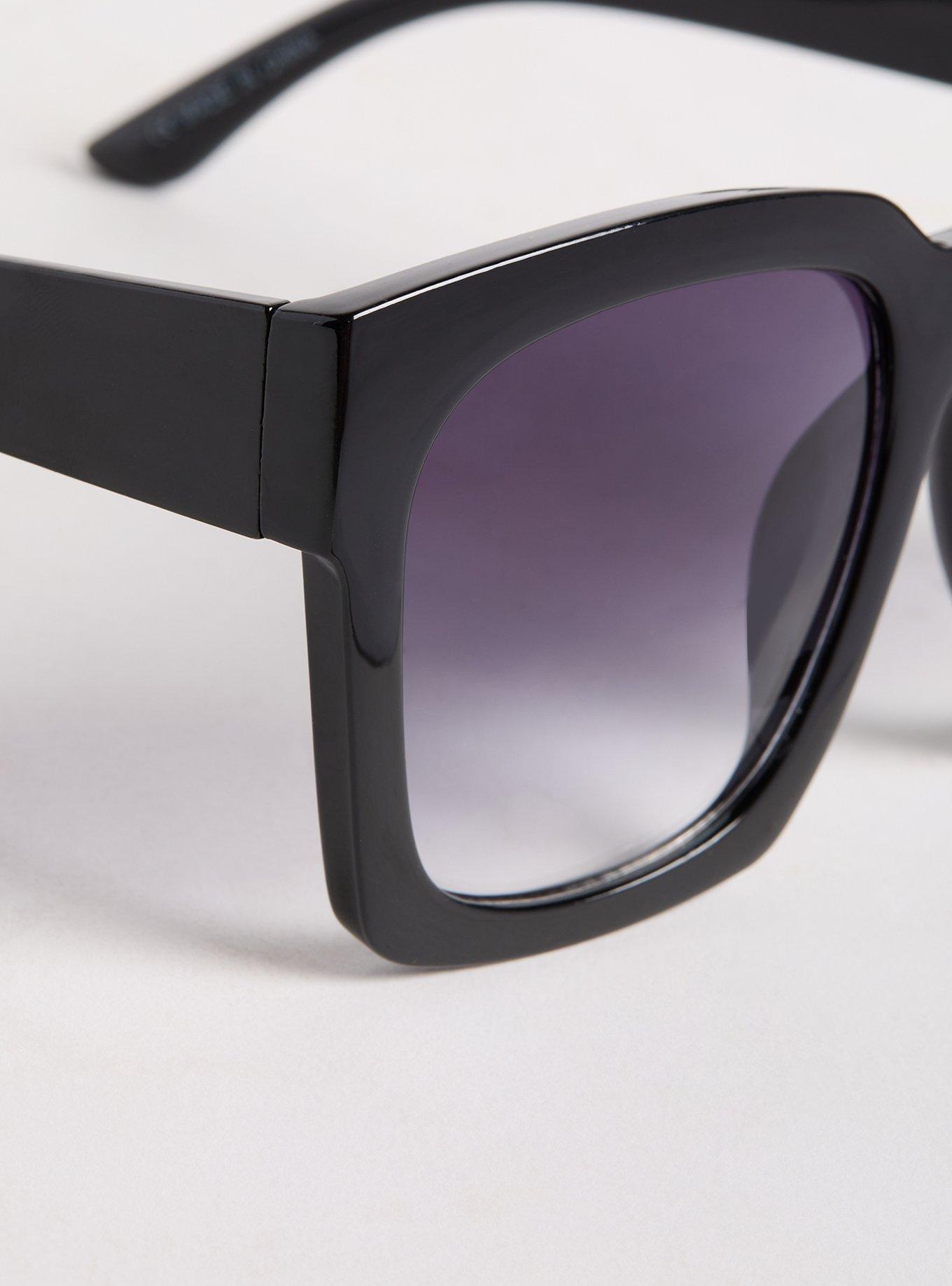 Black Square Oversized Frame Sunglasses