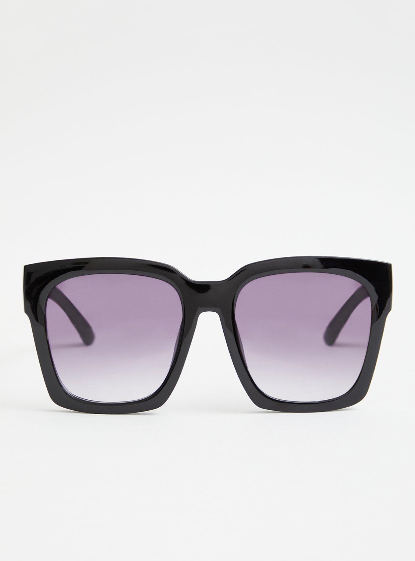 Plus Size - Black Square Oversized Sunglasses - Torrid