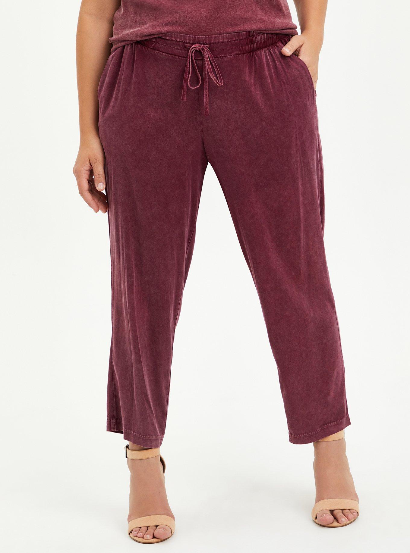 Torrid Plus Size 2X Pink Relaxed Fit Challis Joggers