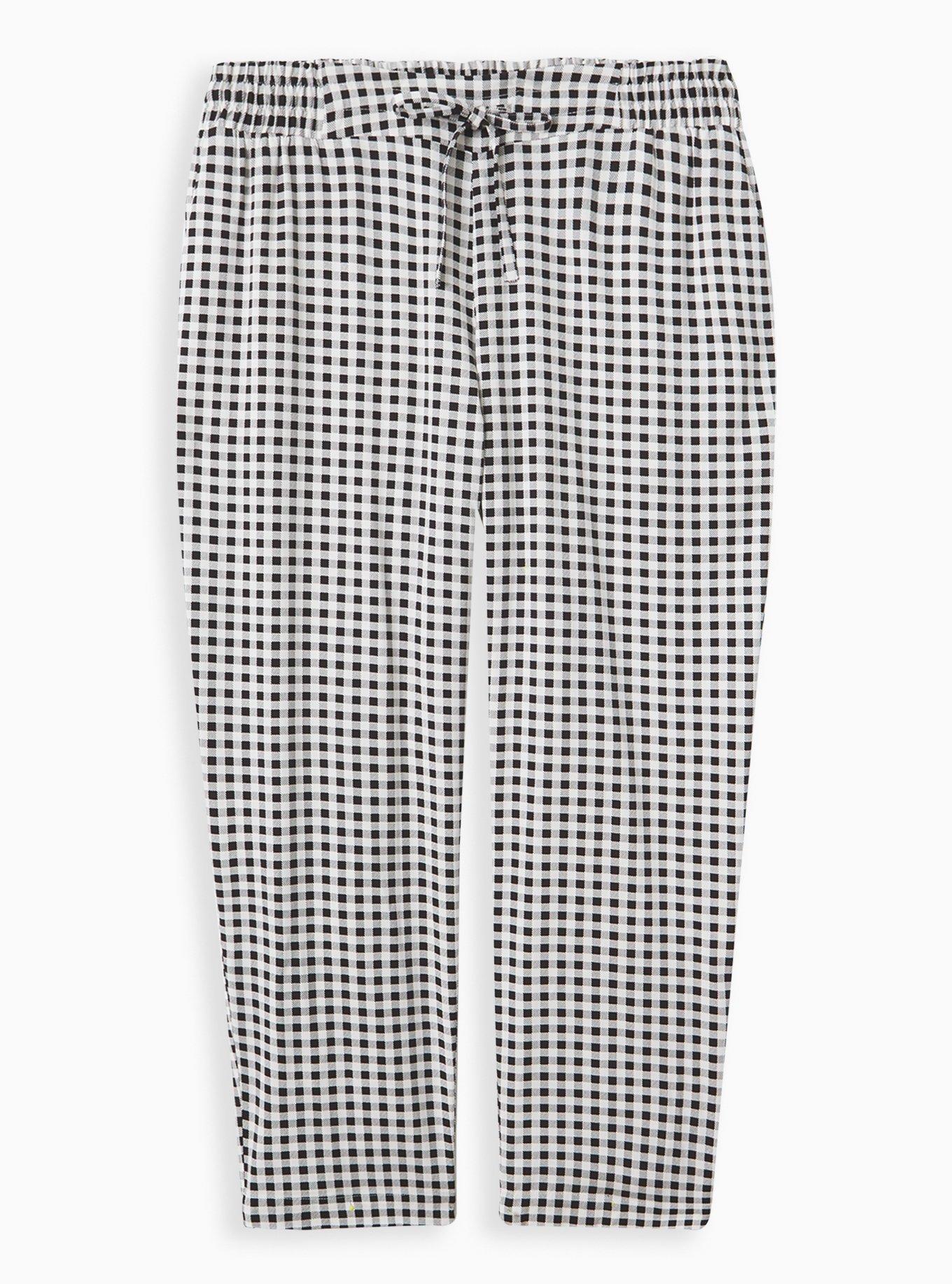 Plus Size - Relaxed Taper Stretch Challis High-Rise Tie