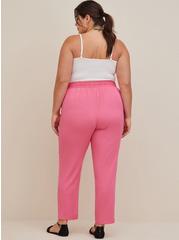 Relaxed Taper Stretch Challis High-Rise Tie-Front Pant, FANDANGO PINK PINK, alternate