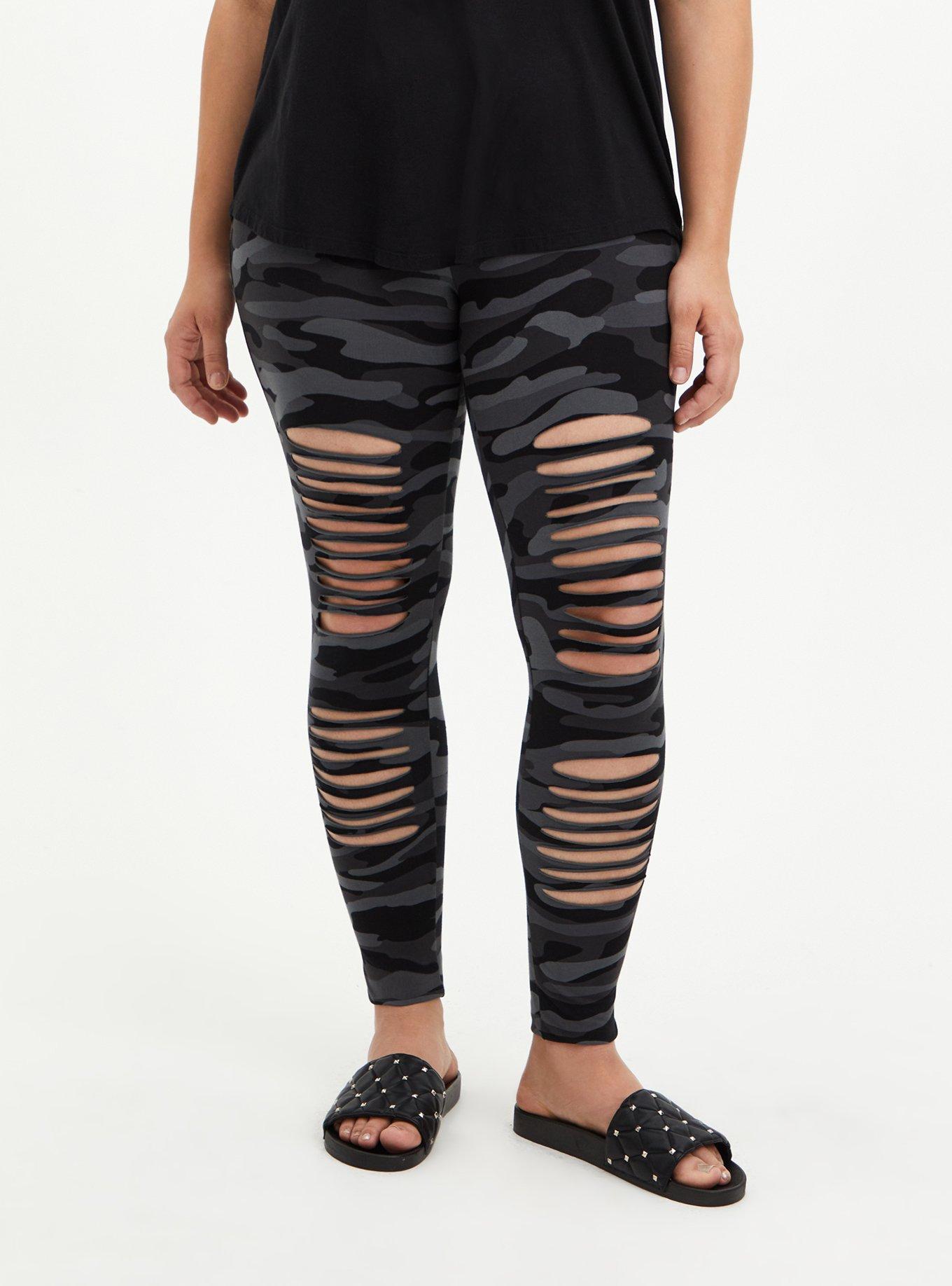 Destructed Front Premium Legging - Camo, CAMO, alternate