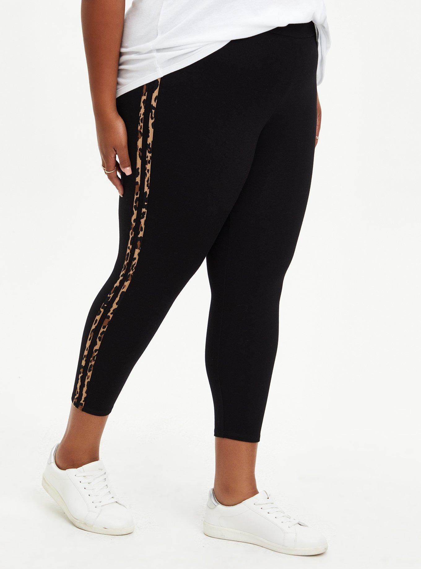 Plus Size - Premium Legging Lace Side - Black - Torrid