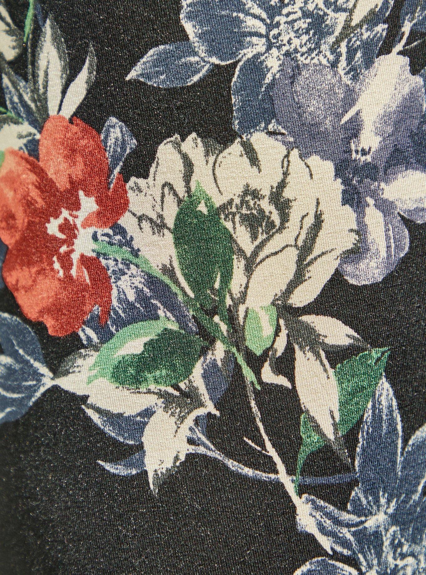 Plus Size Culotte Jumpsuit - Super Soft Floral Black, FLORAL BLACK, alternate