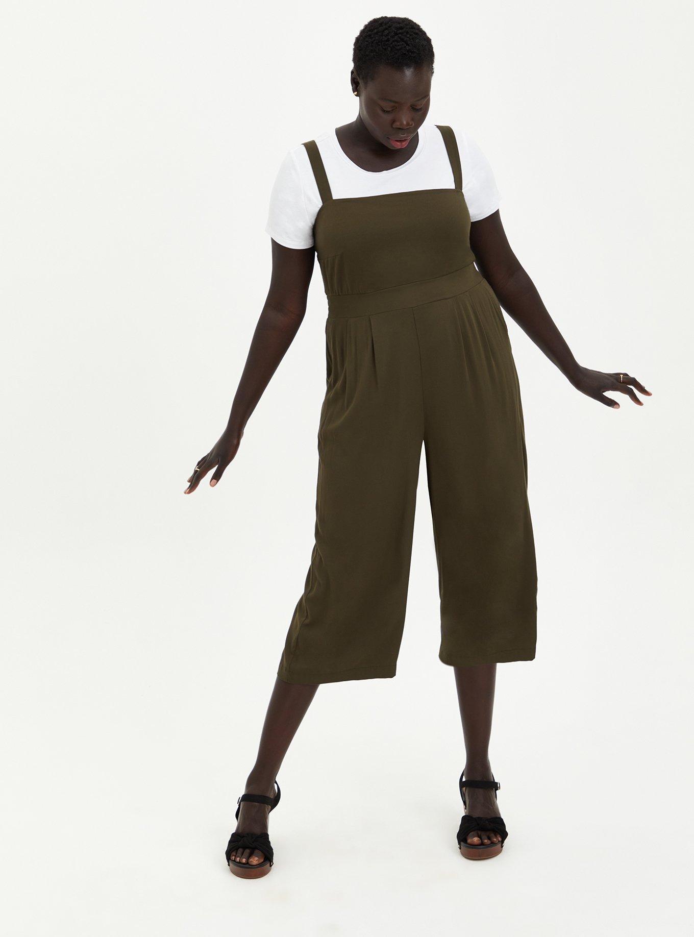 Plus size hot sale pinafore jumpsuit