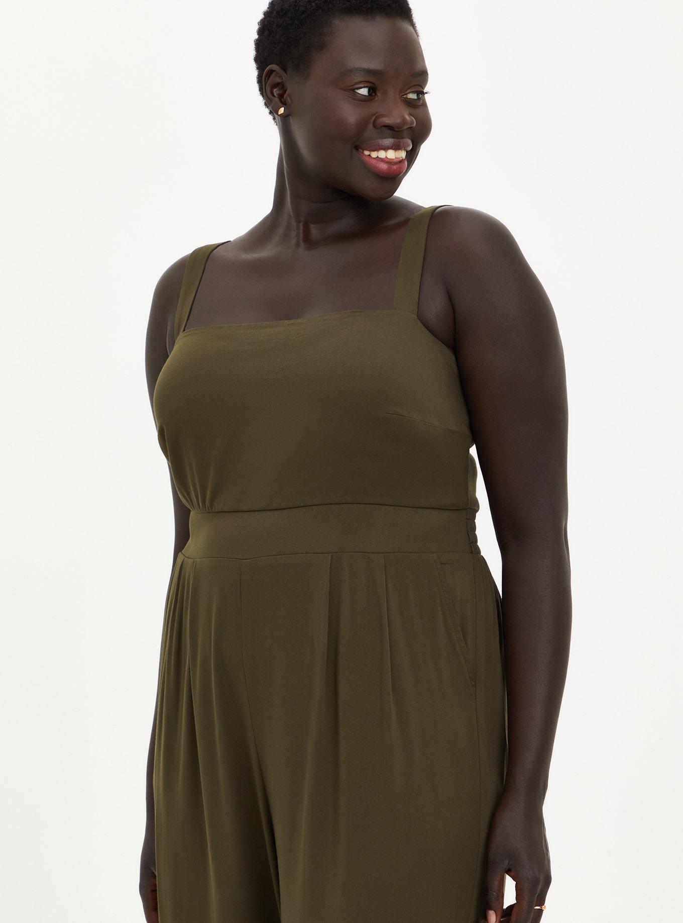 Plus size store pinafore jumpsuit