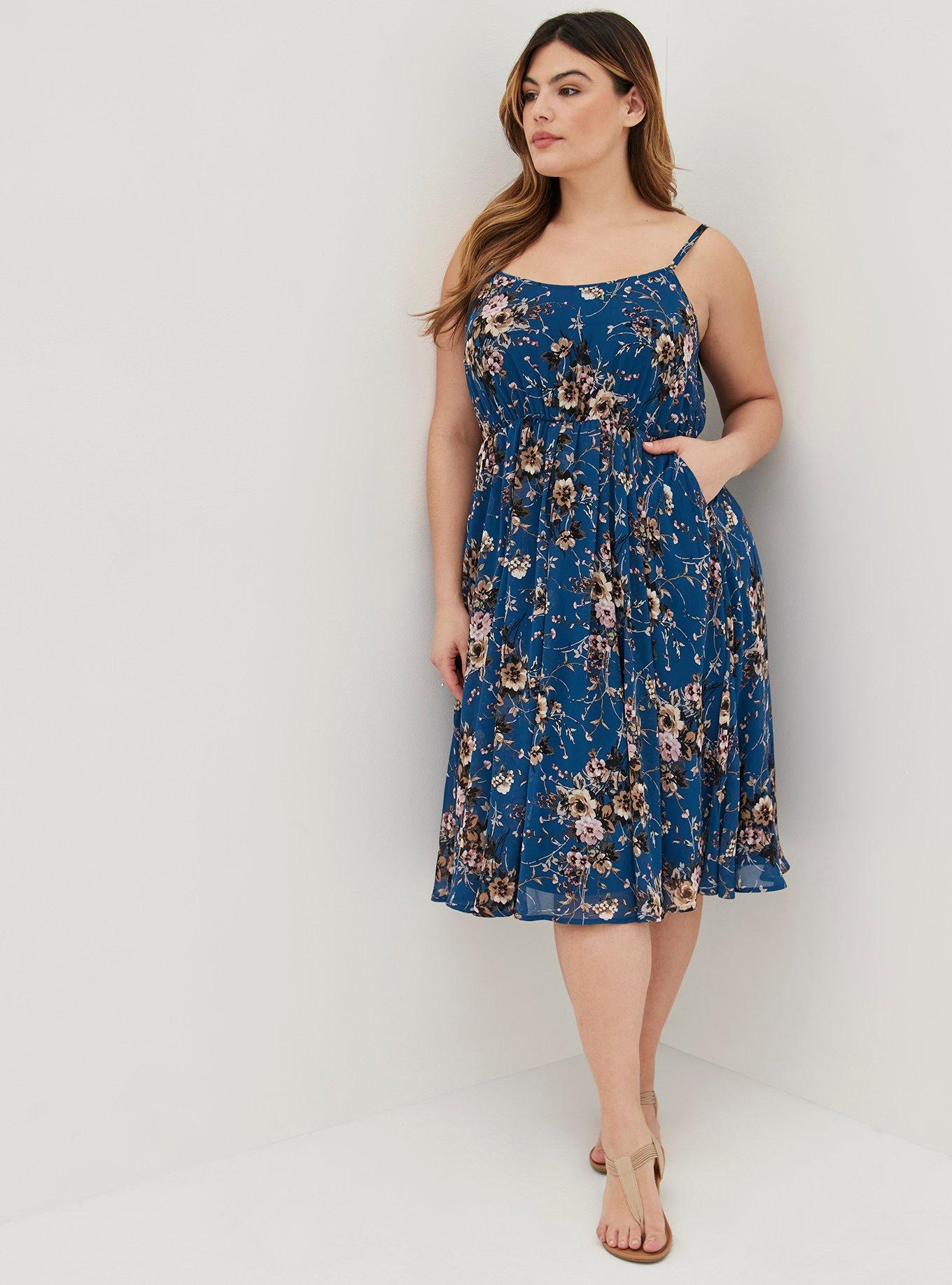 Torrid blue shop floral dress