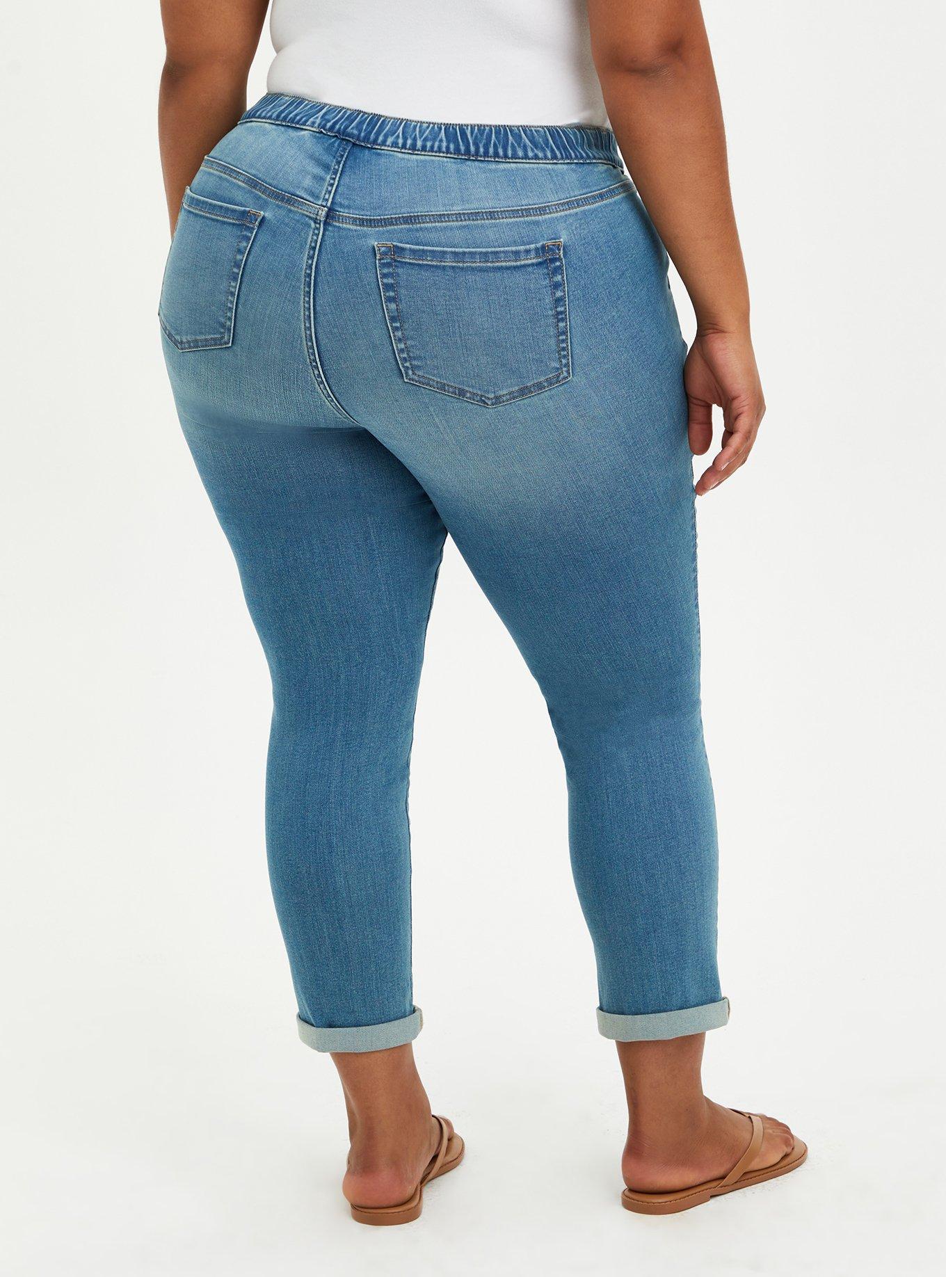 Plus Size - Pull-On Boyfriend Straight Super Soft Mid-Rise Jean - Torrid