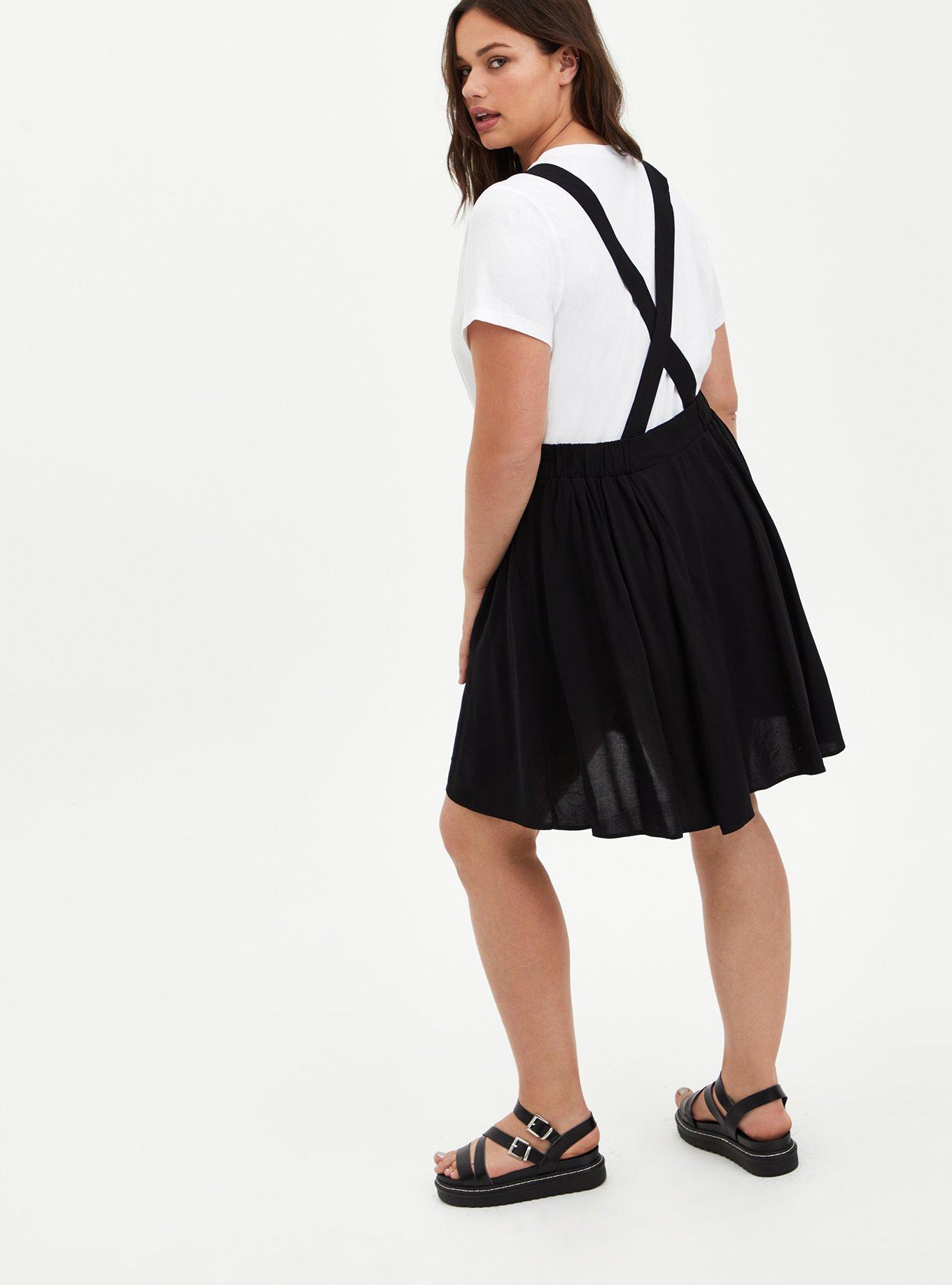 Mini Challis Skirtall, BLACK, alternate