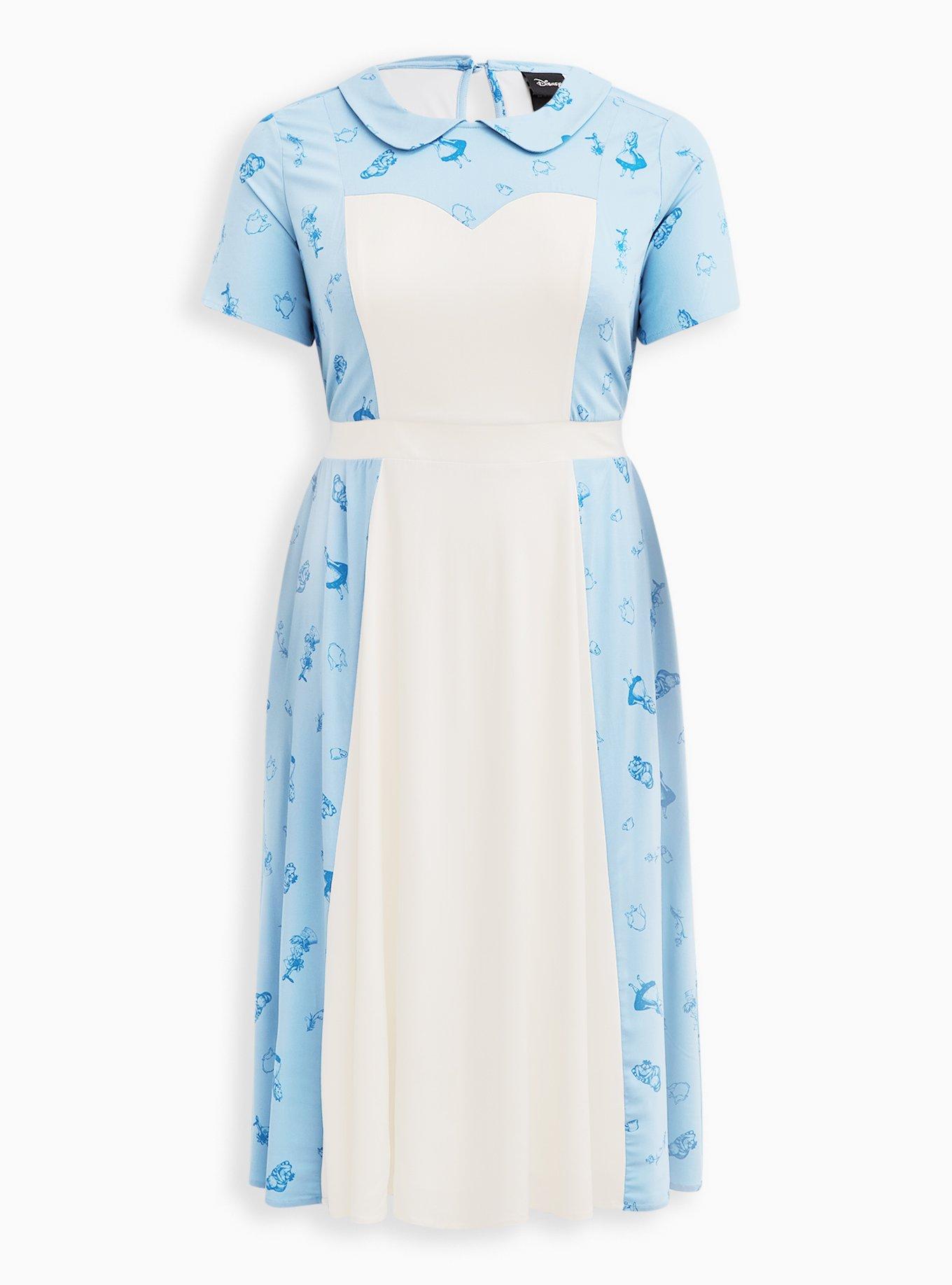 Plus Size - Disney Alice In Wonderland Alice Midi Dress - Torrid