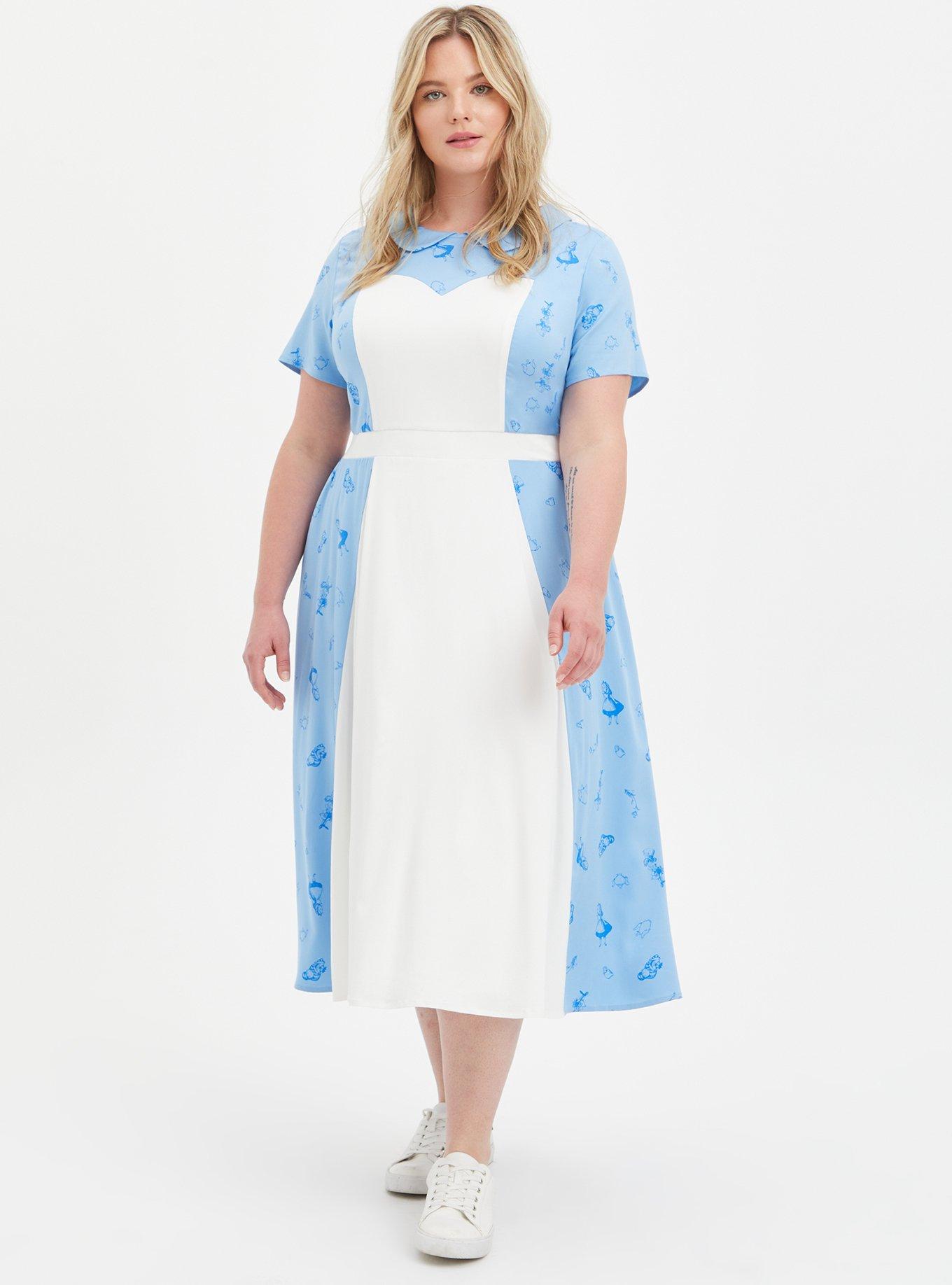 Plus Size - Disney Alice In Wonderland Alice Midi Dress - Torrid