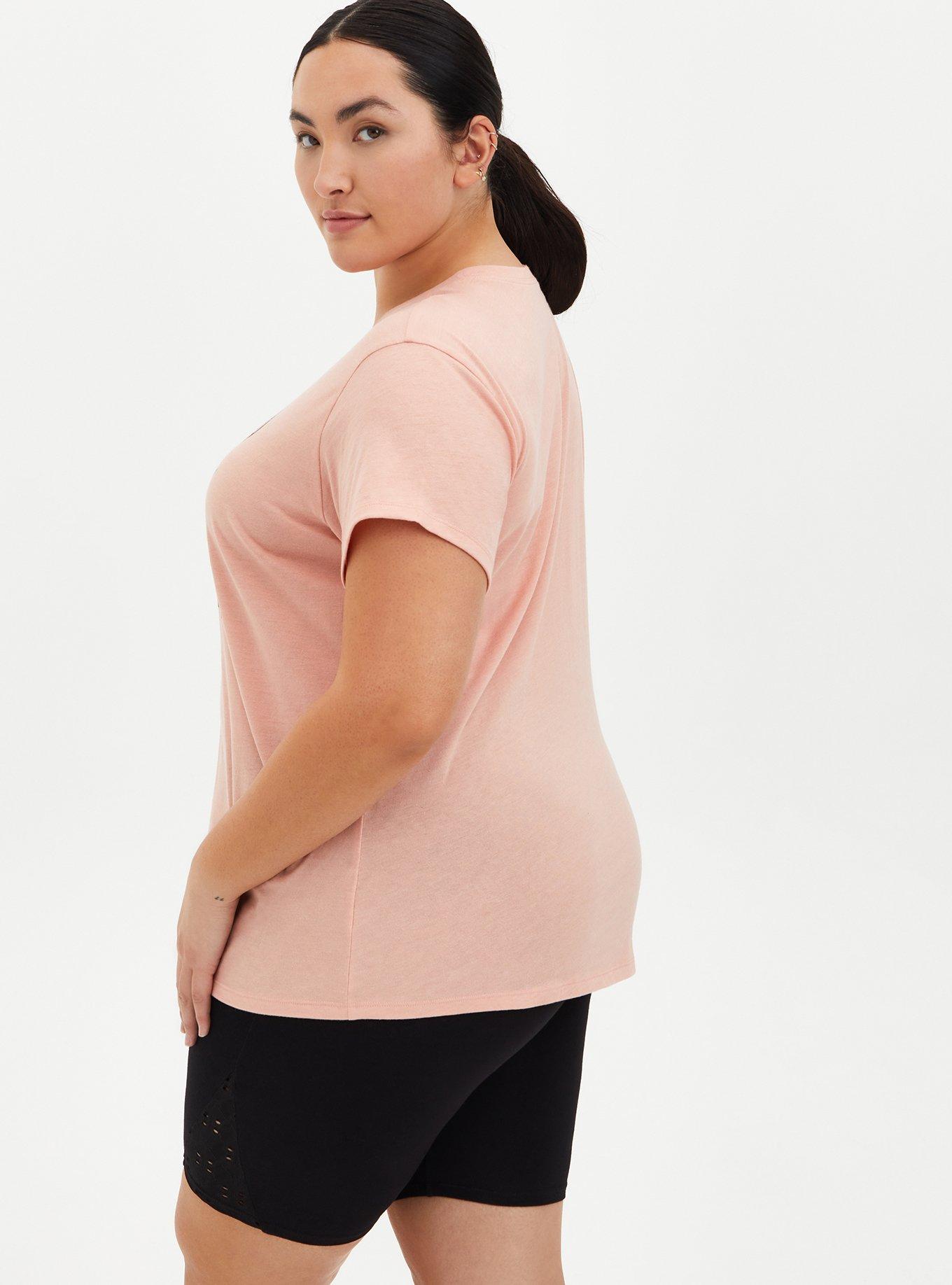 Plus Size Relaxed Fit Tee - Triblend Stressed Blessed Pink, PEACH BEIGE, alternate