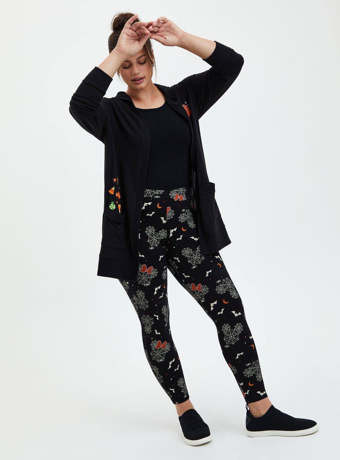 Plus Size Disney Mickey Mouse Vampire Hooded Cardigan - Super Soft Black, DEEP BLACK, alternate
