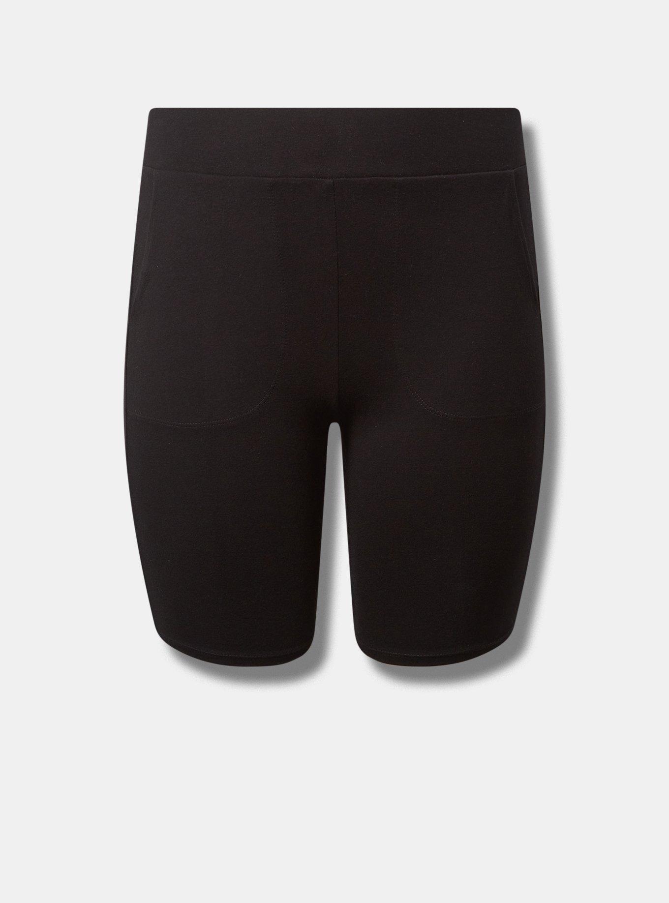 Crossover-waist bike short