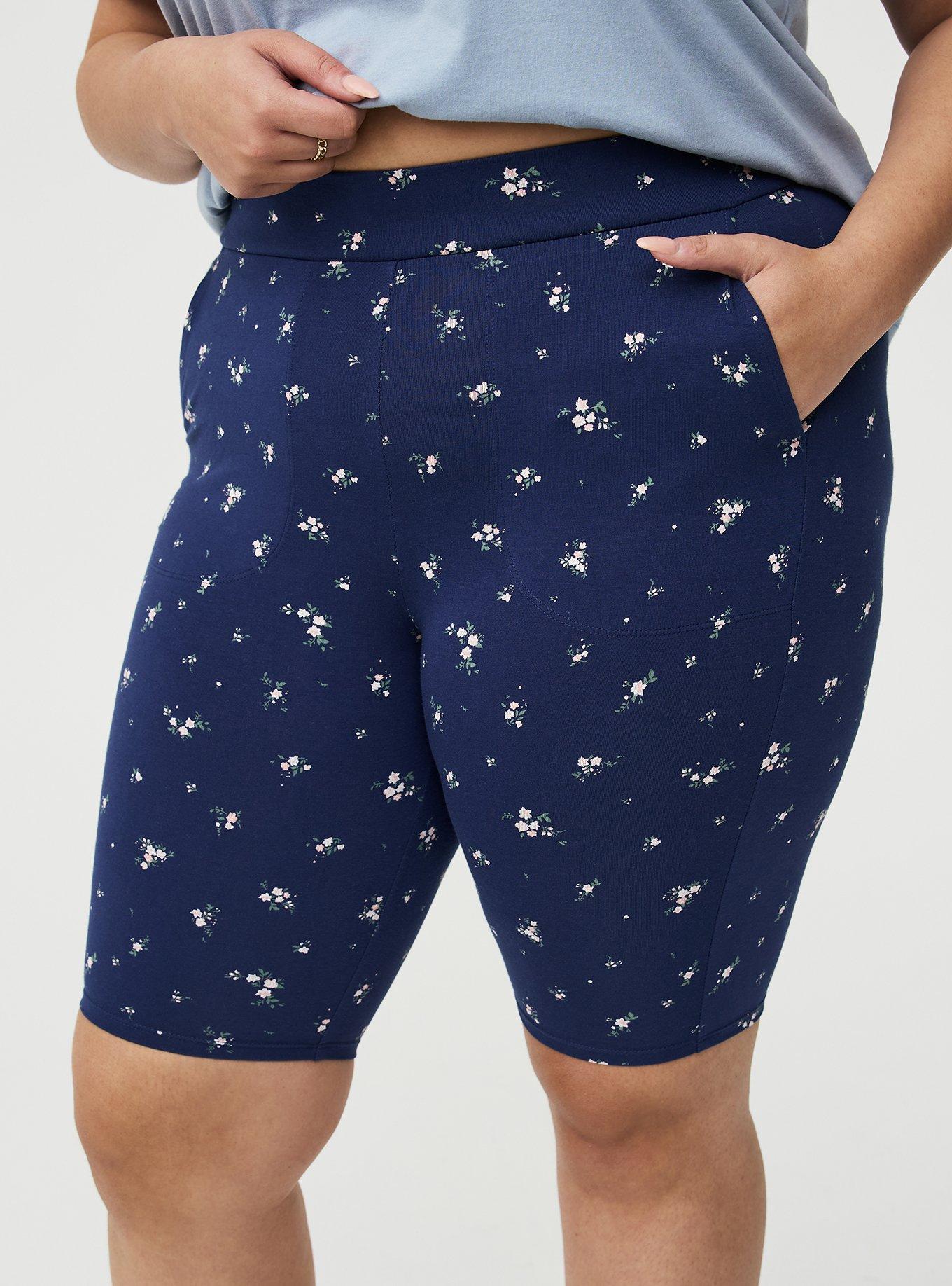 9'' Pocket Bike Short, SWEPT AWAY DITSY FLORAL NAVY, alternate