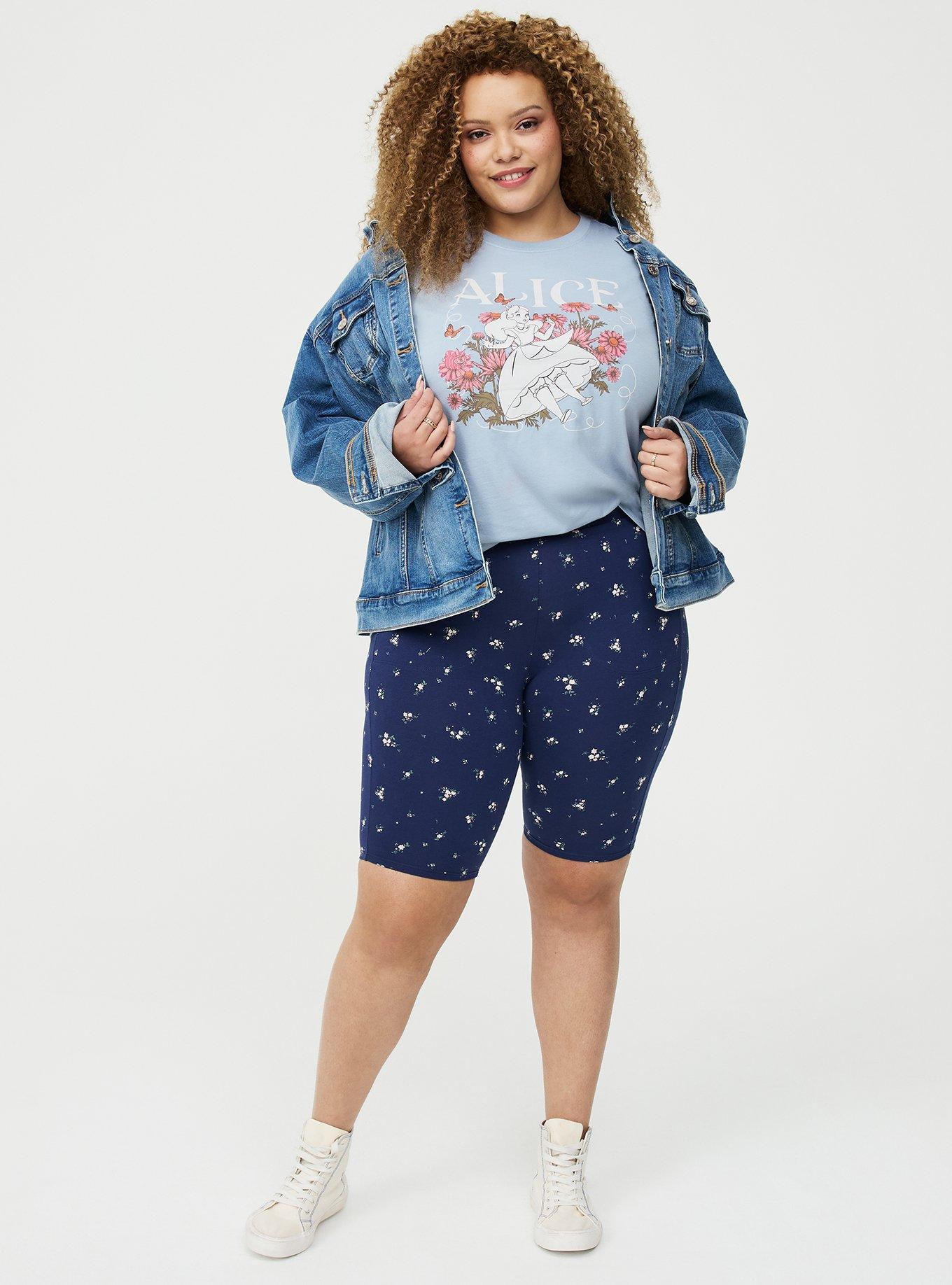 9'' Pocket Bike Short, SWEPT AWAY DITSY FLORAL NAVY, hi-res