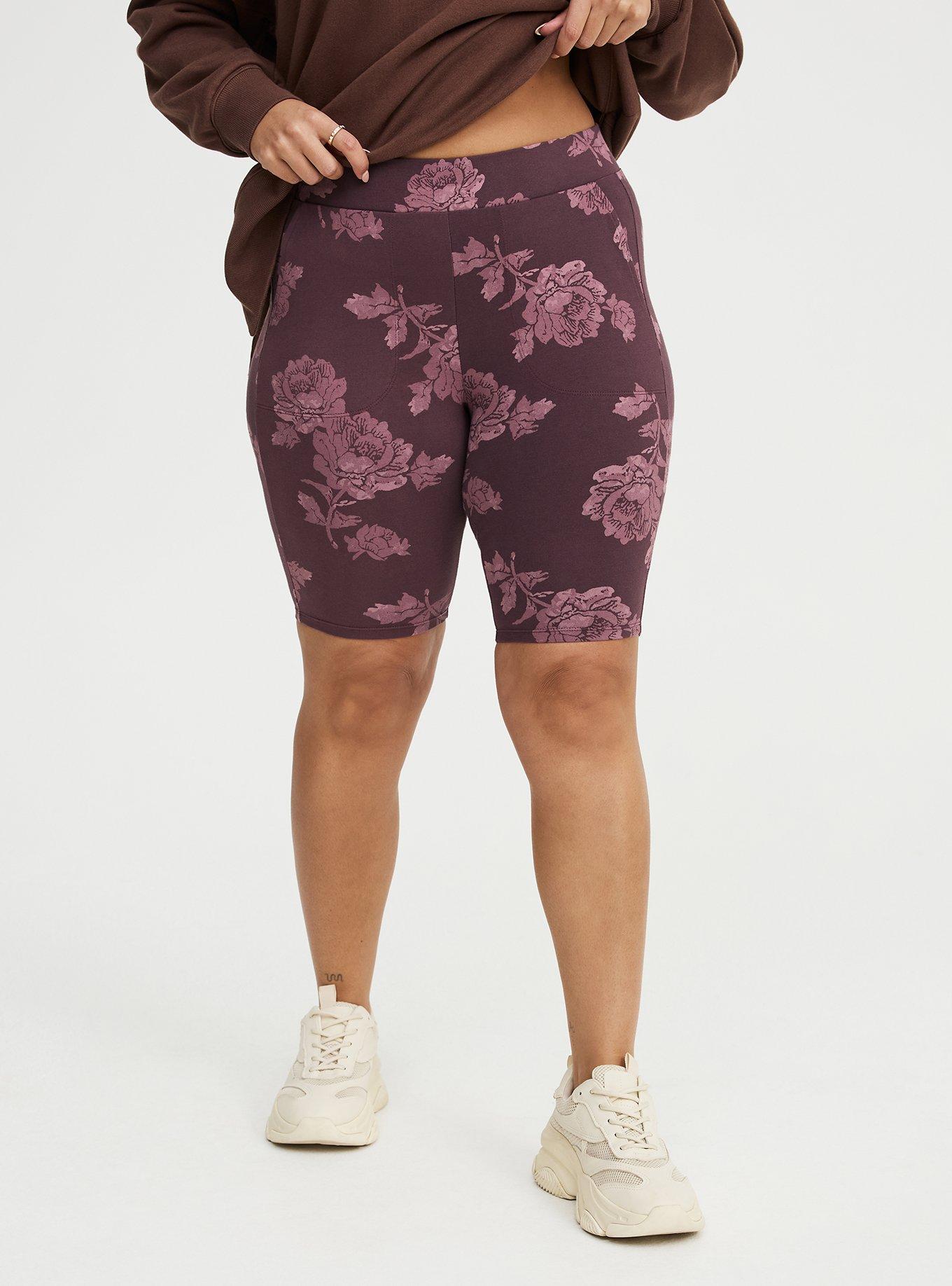 9'' Pocket Bike Short, FLOWER STAMPS FLORAL BROWN, alternate