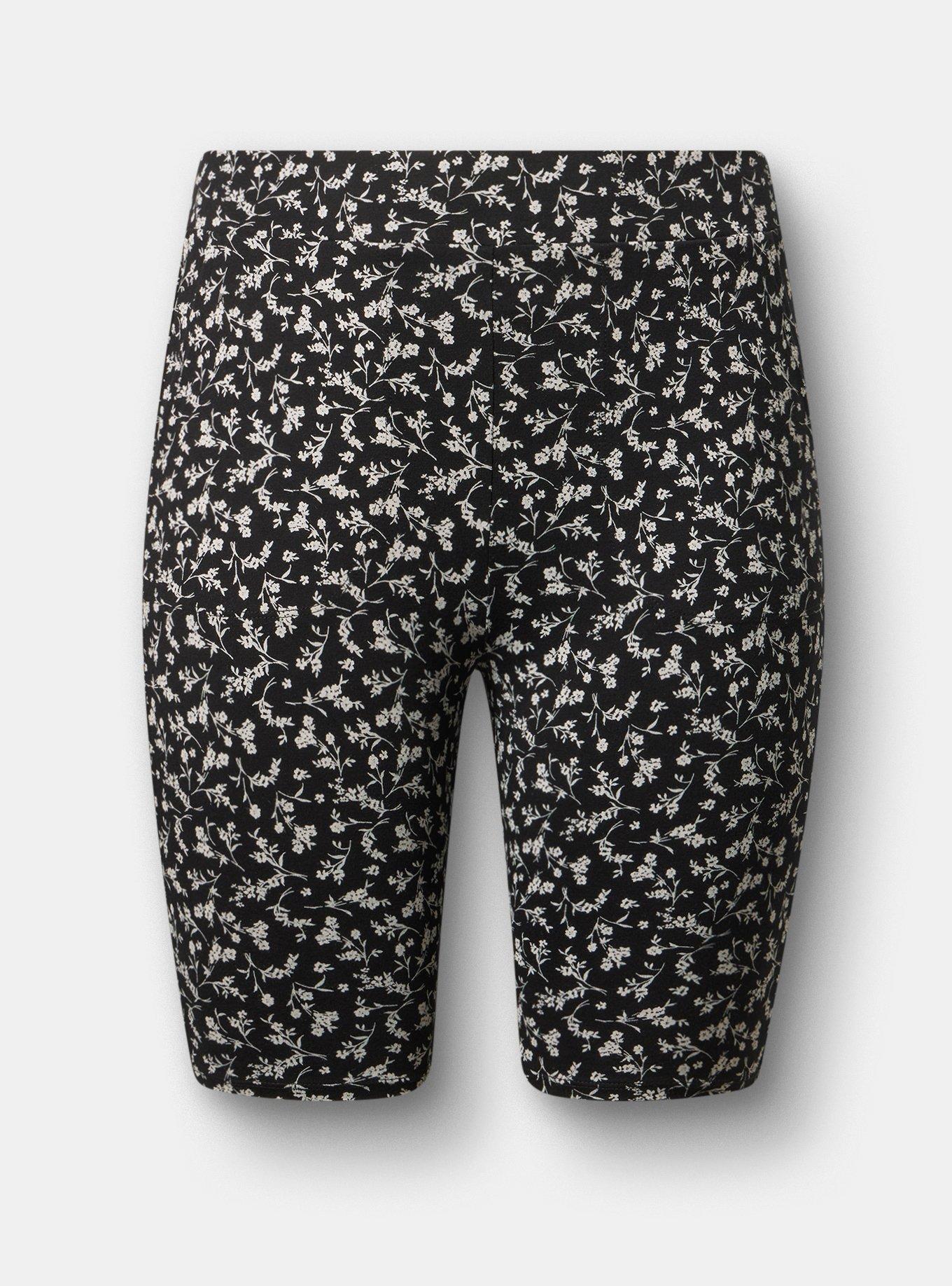 9'' Pocket Bike Short, NELLY FLORAL BLACK, flat