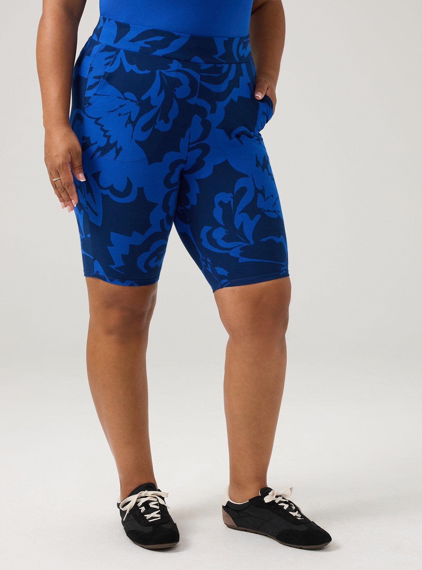9'' Pocket Bike Short, LUCY FLORAL BLUE, alternate