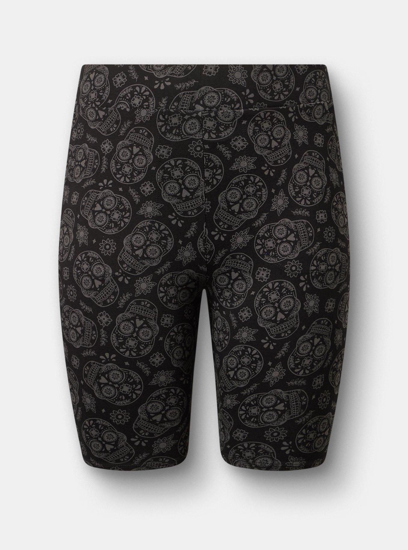 9'' Pocket Bike Short, LINE SUGAR SKULLS GREY, hi-res