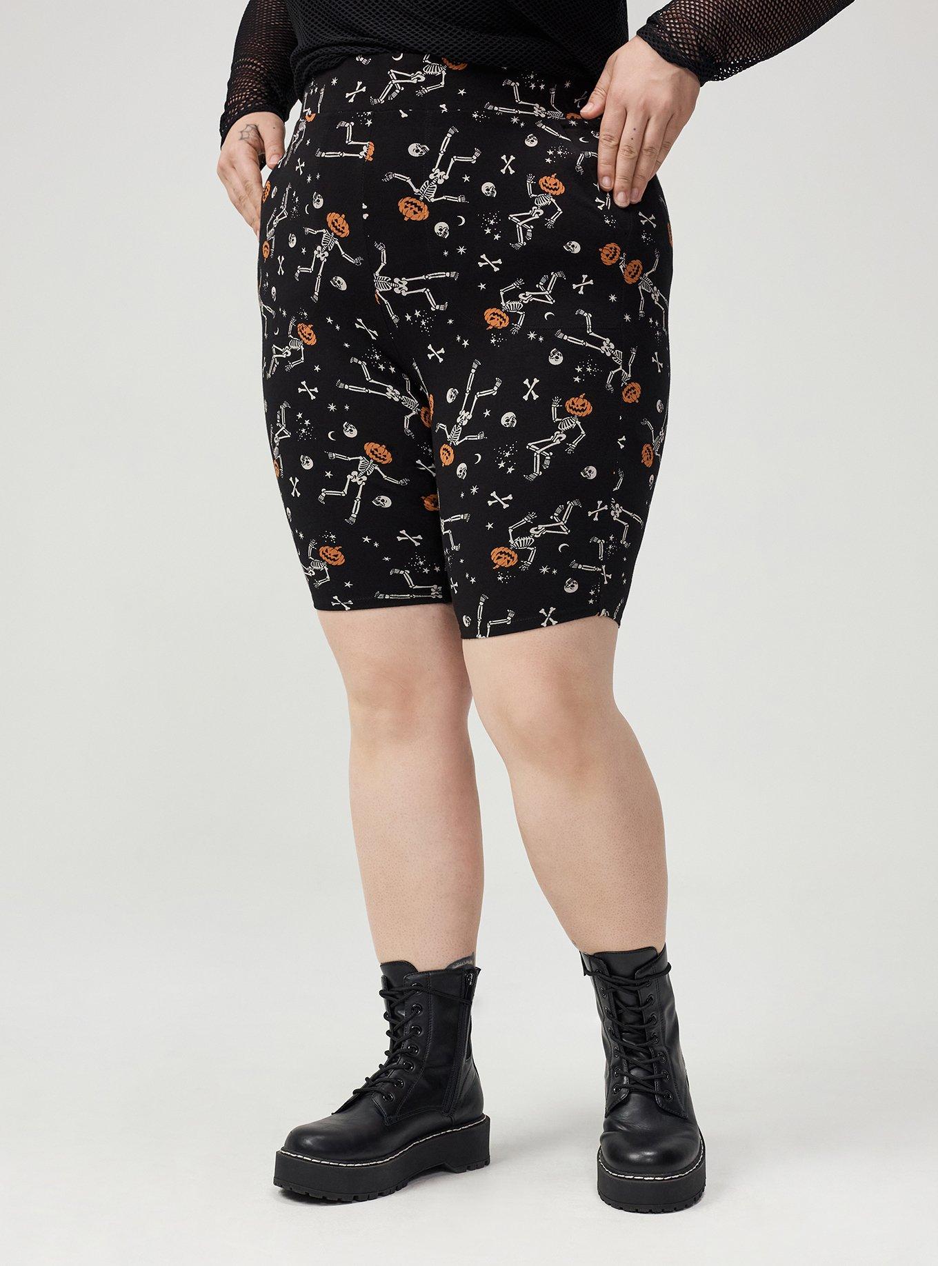 9'' Pocket Bike Short, PUMPKIN SKULLS BLACK, alternate