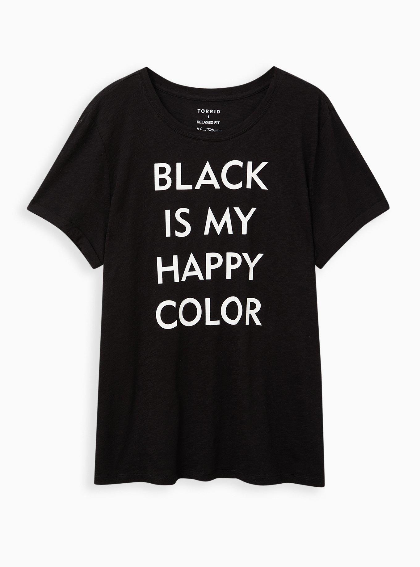 black is my happy color tee