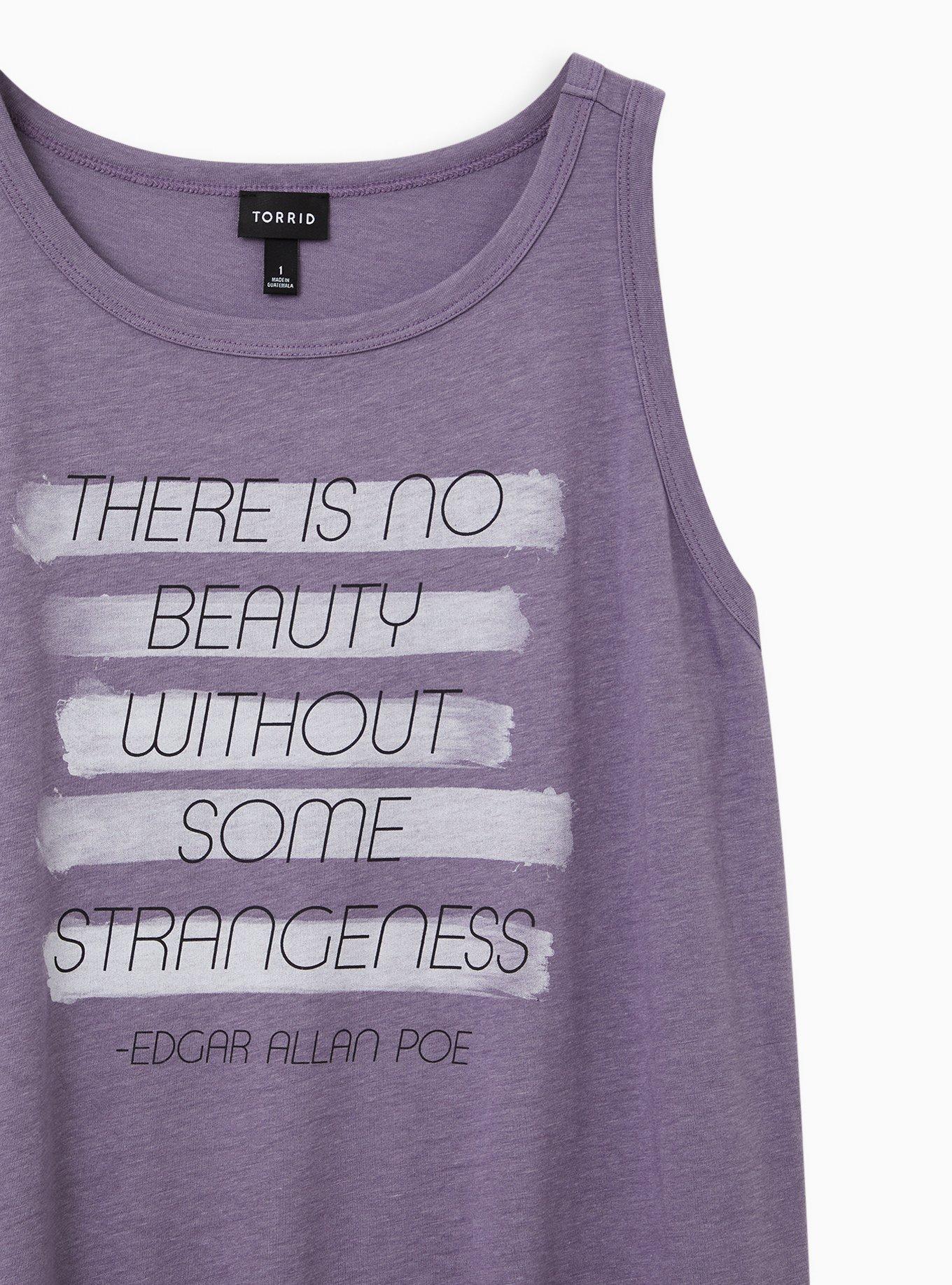 Plus Size Edgar Allan Poe Purple Triblend Jersey Tank, PURPLE, alternate