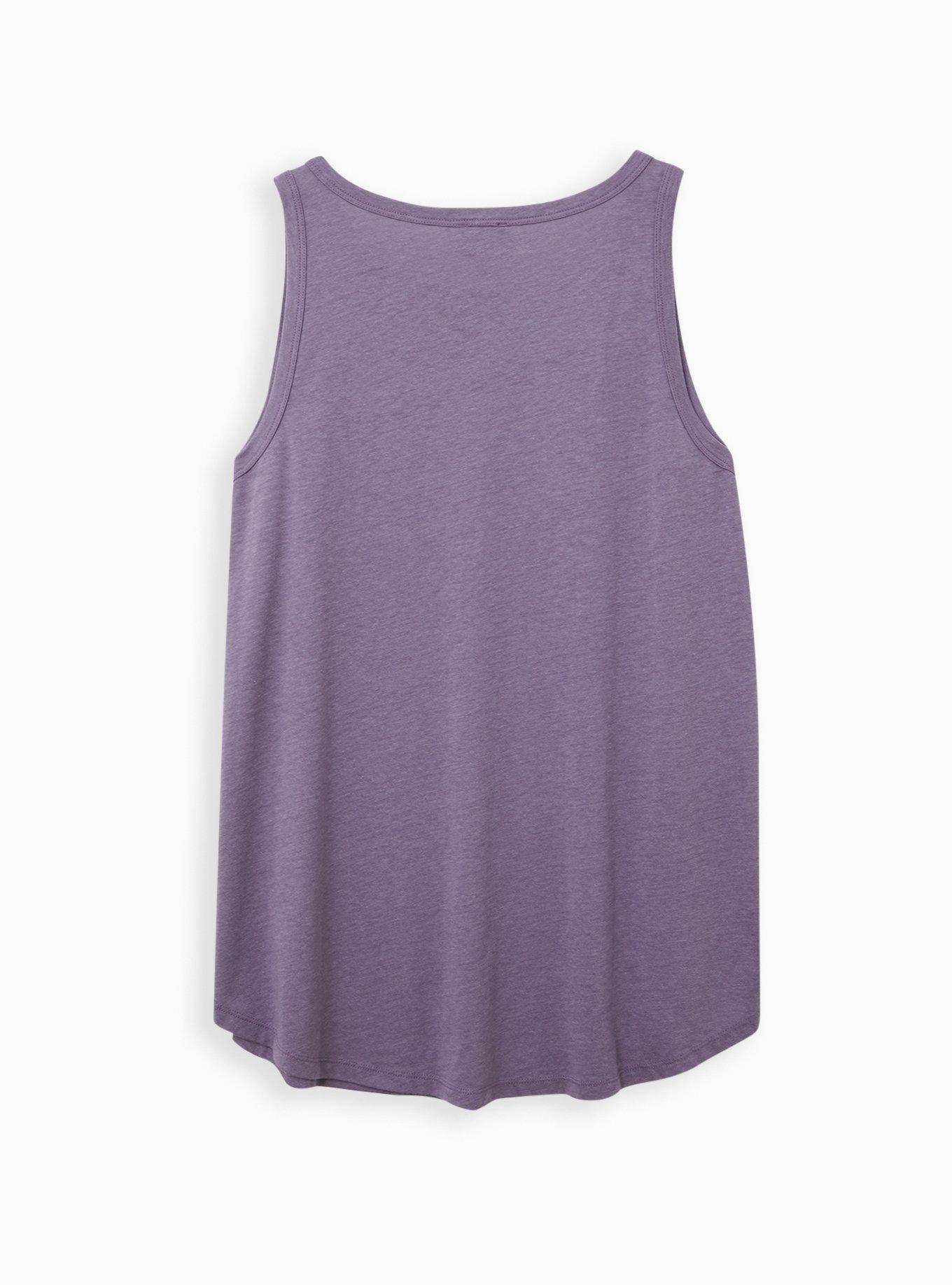 Plus Size Edgar Allan Poe Purple Triblend Jersey Tank, PURPLE, alternate