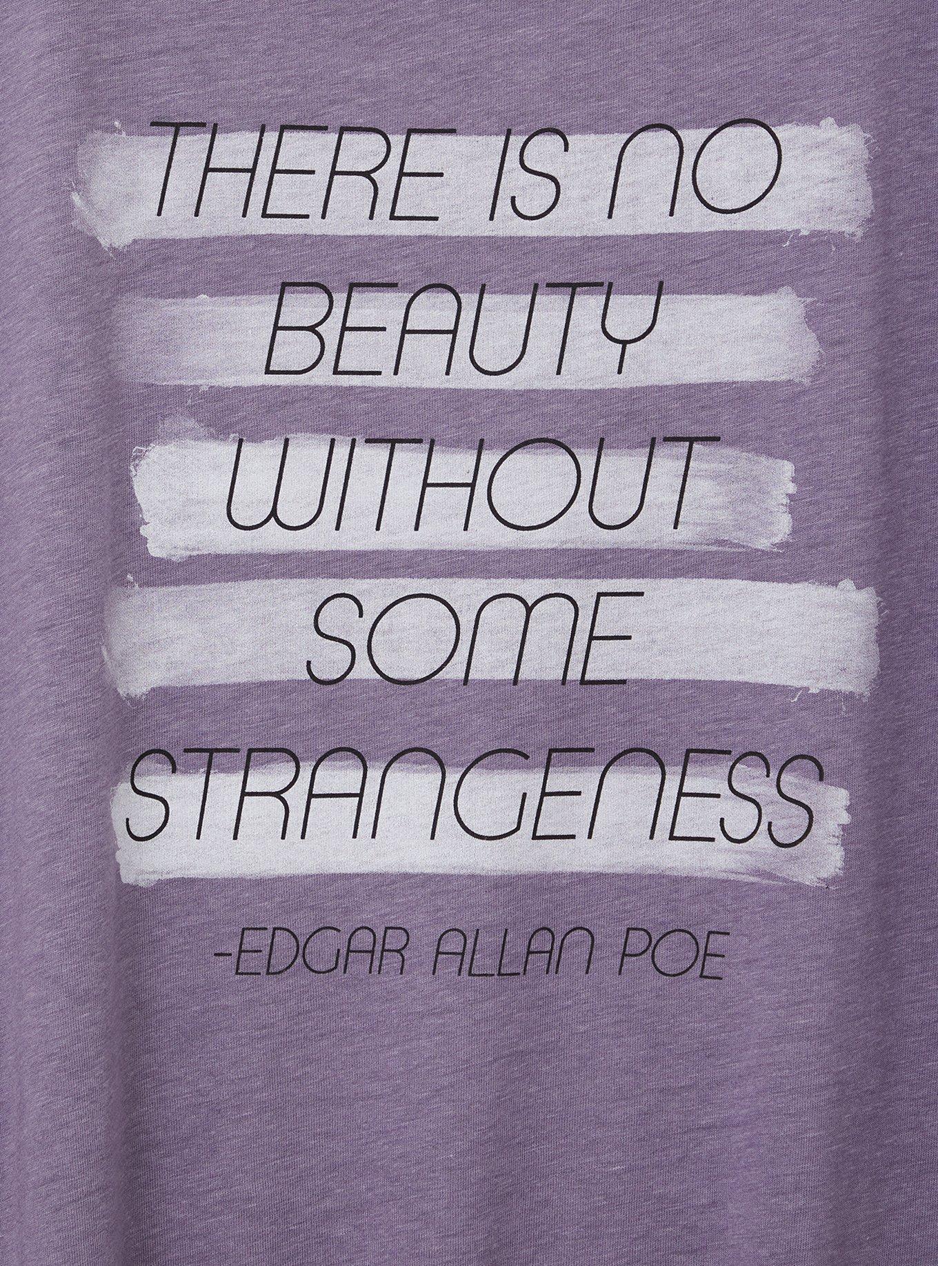 Plus Size Edgar Allan Poe Purple Triblend Jersey Tank, PURPLE, alternate