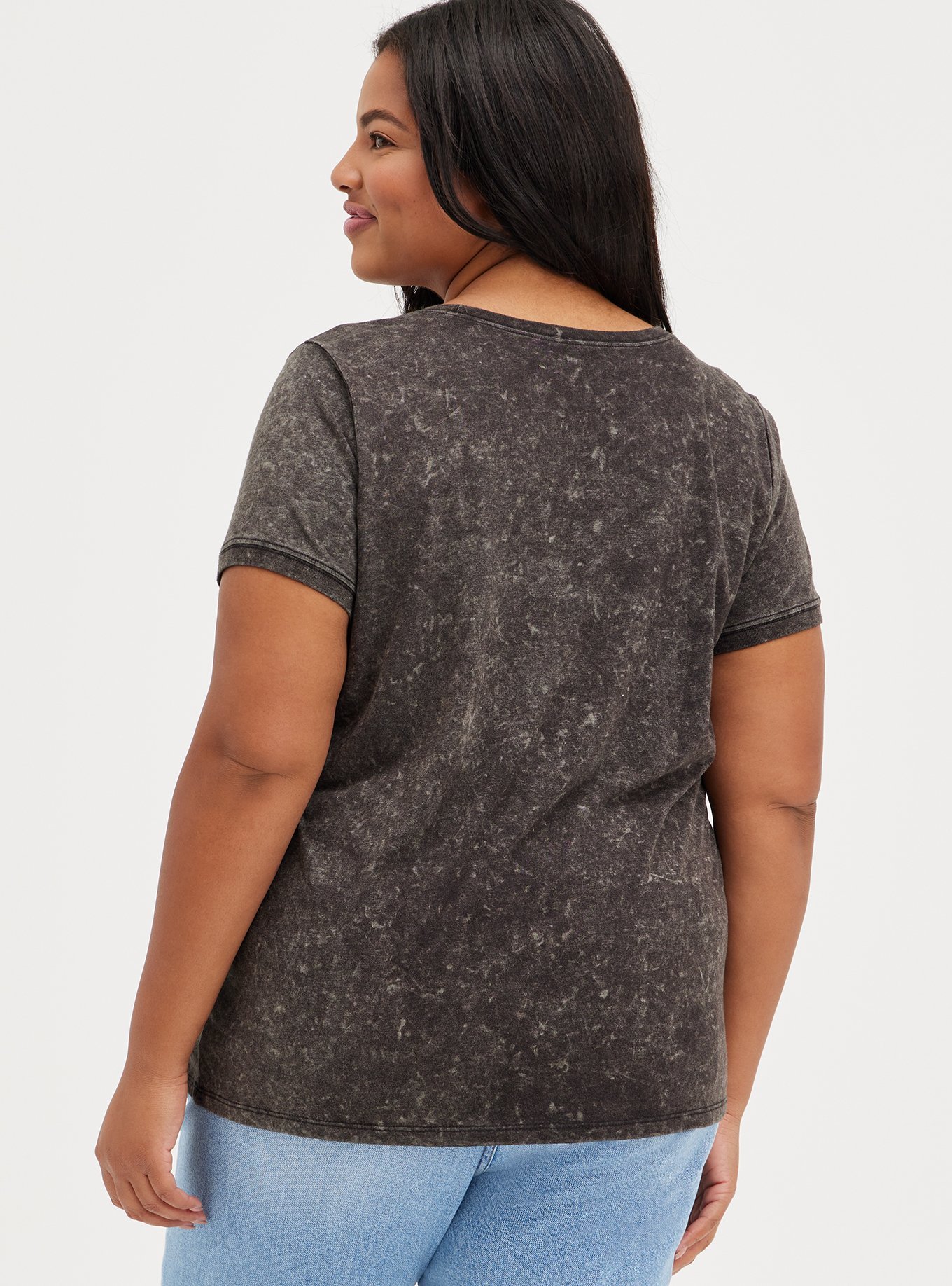 Plus Size - Warner Brothers Scooby Doo Ringer Top - Mineral Wash - Torrid